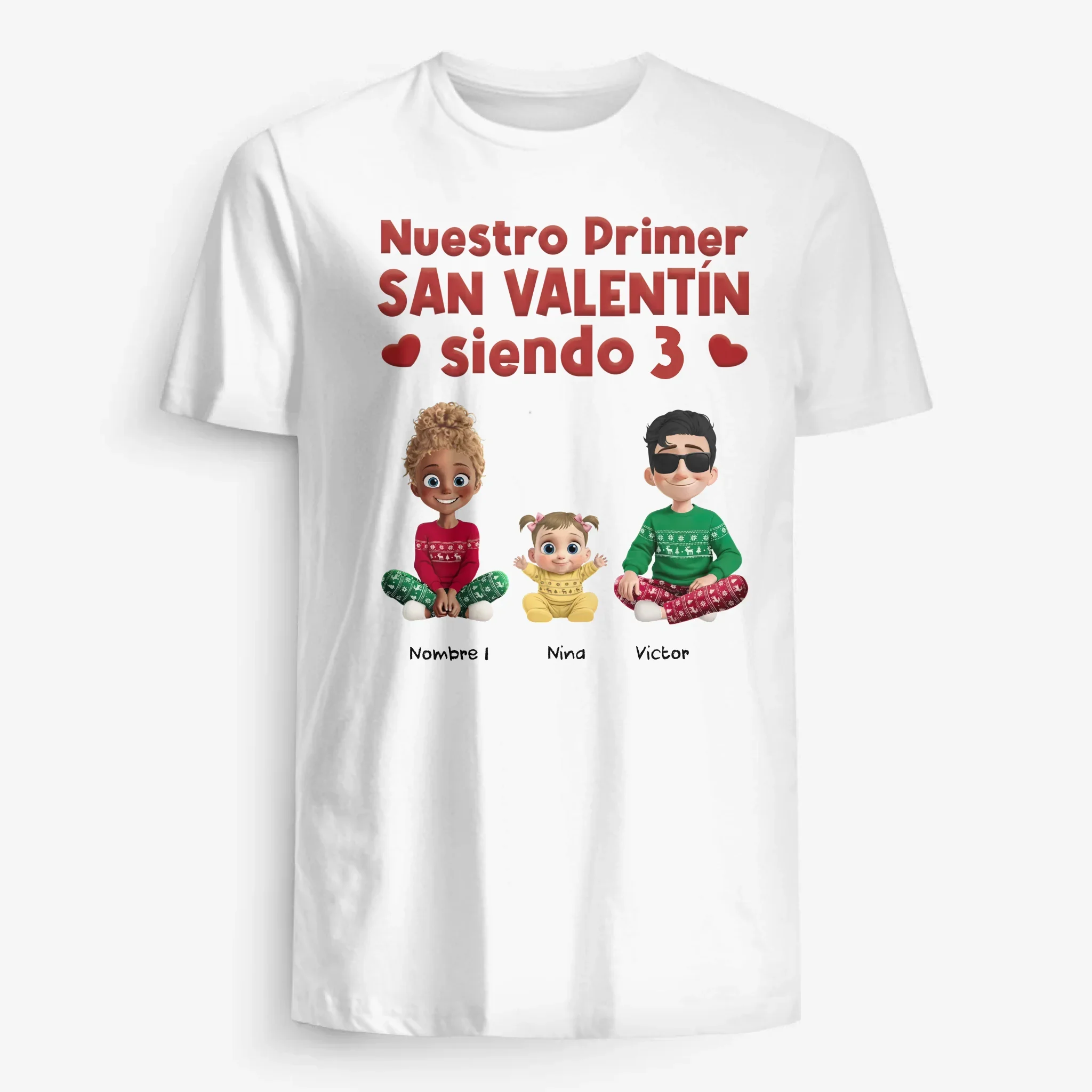 Camisetas personalizadas para pareja – Nuestro primer san valentín