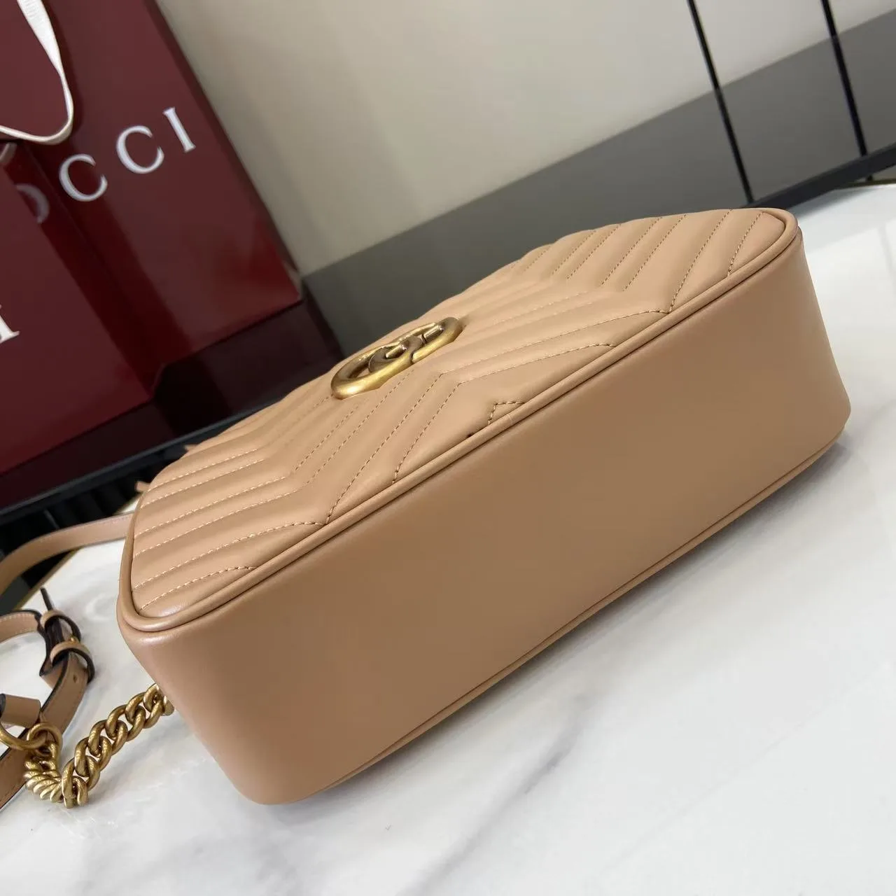 Gucci Beige Marmont GG Supreme Canvas Crossbody Bag product photo from LabelPicks