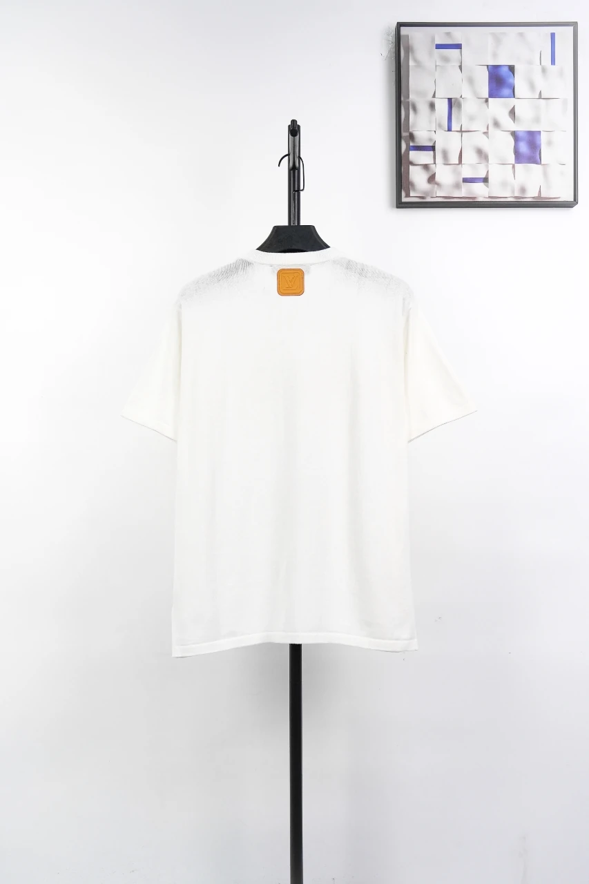 Louis Vuitton White Monogram Leather Patch Jacquard T-Shirt product photo from LabelPicks