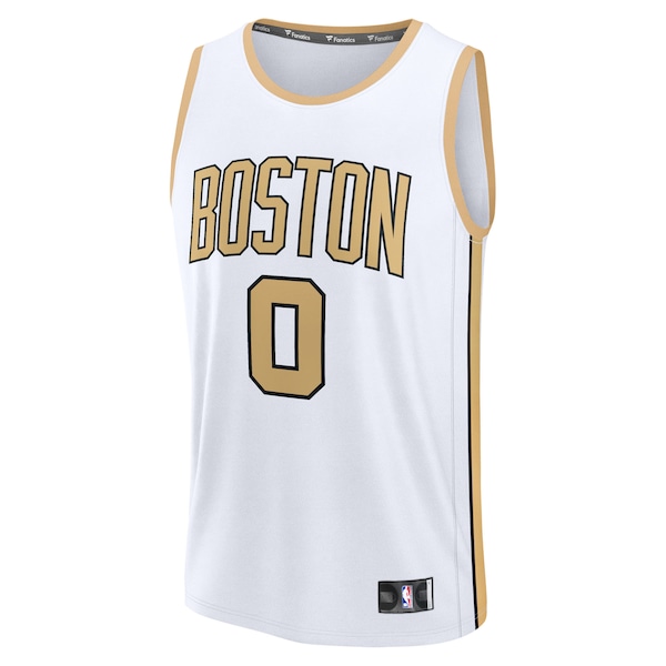 Jayson Tatum Boston Celtics  Youth 2025/26 City Edition Fast Break Jersey - White