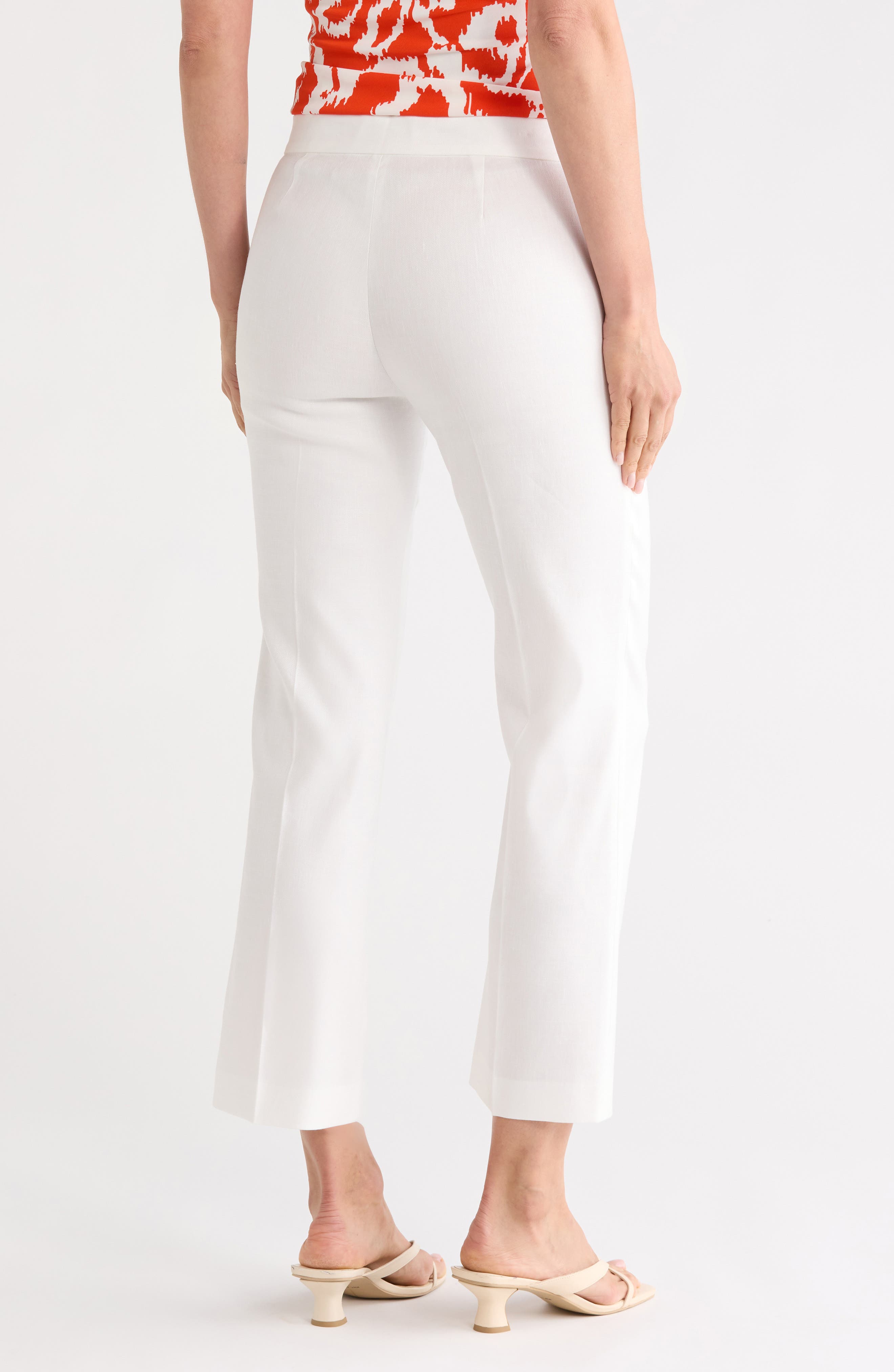 Diane von Furstenberg Calliope Linen Blend Straight Leg Pants