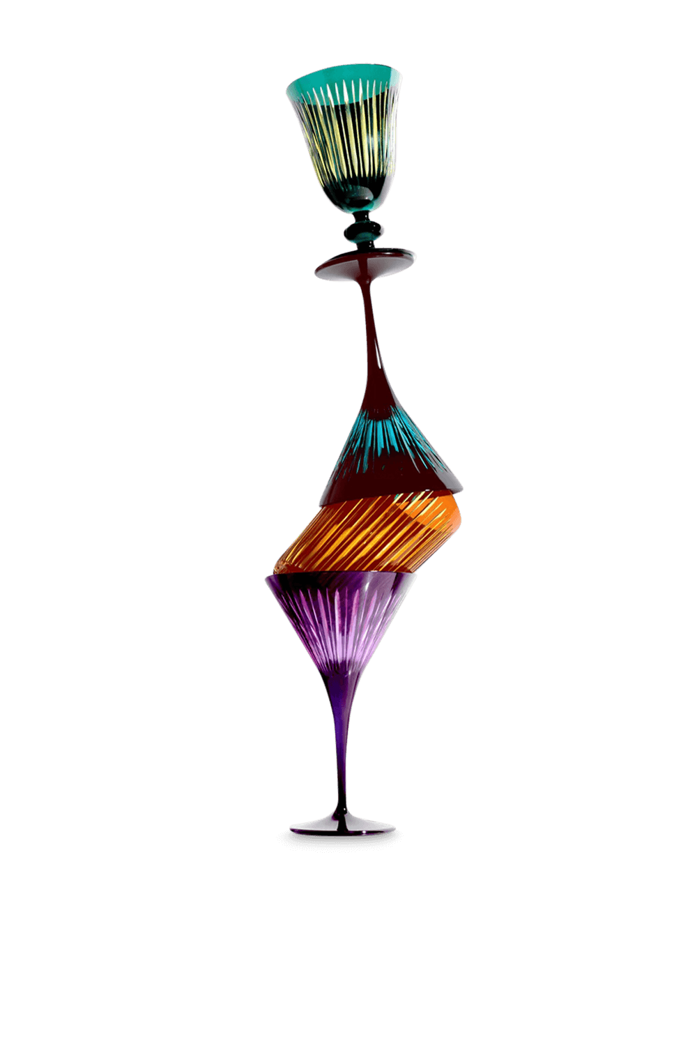 LOBJET PRISM Martini glass (S/4) - Assorted