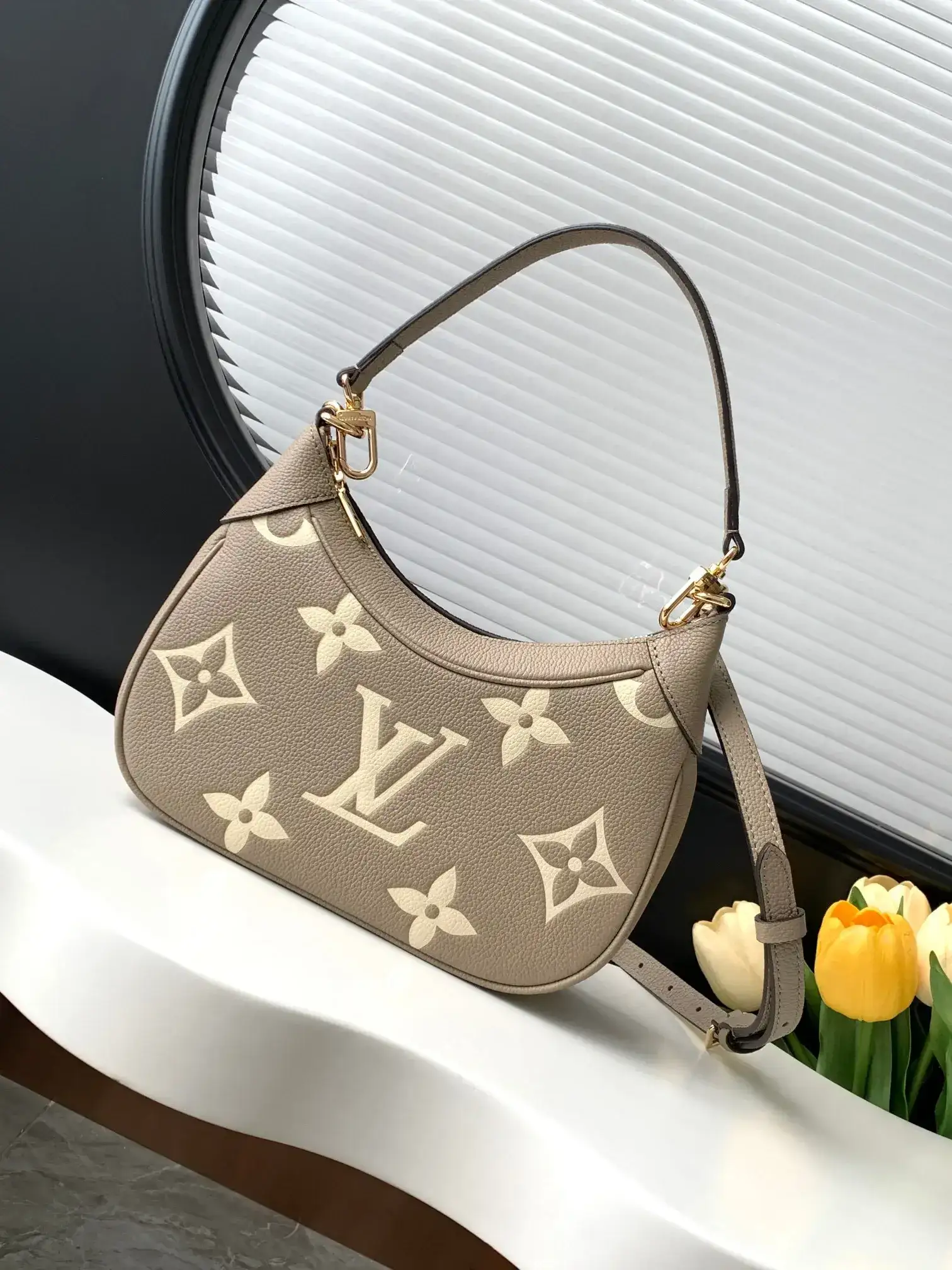 Louis Vuitton Black Grained Leather Shoulder Bag product photo from LabelPicks