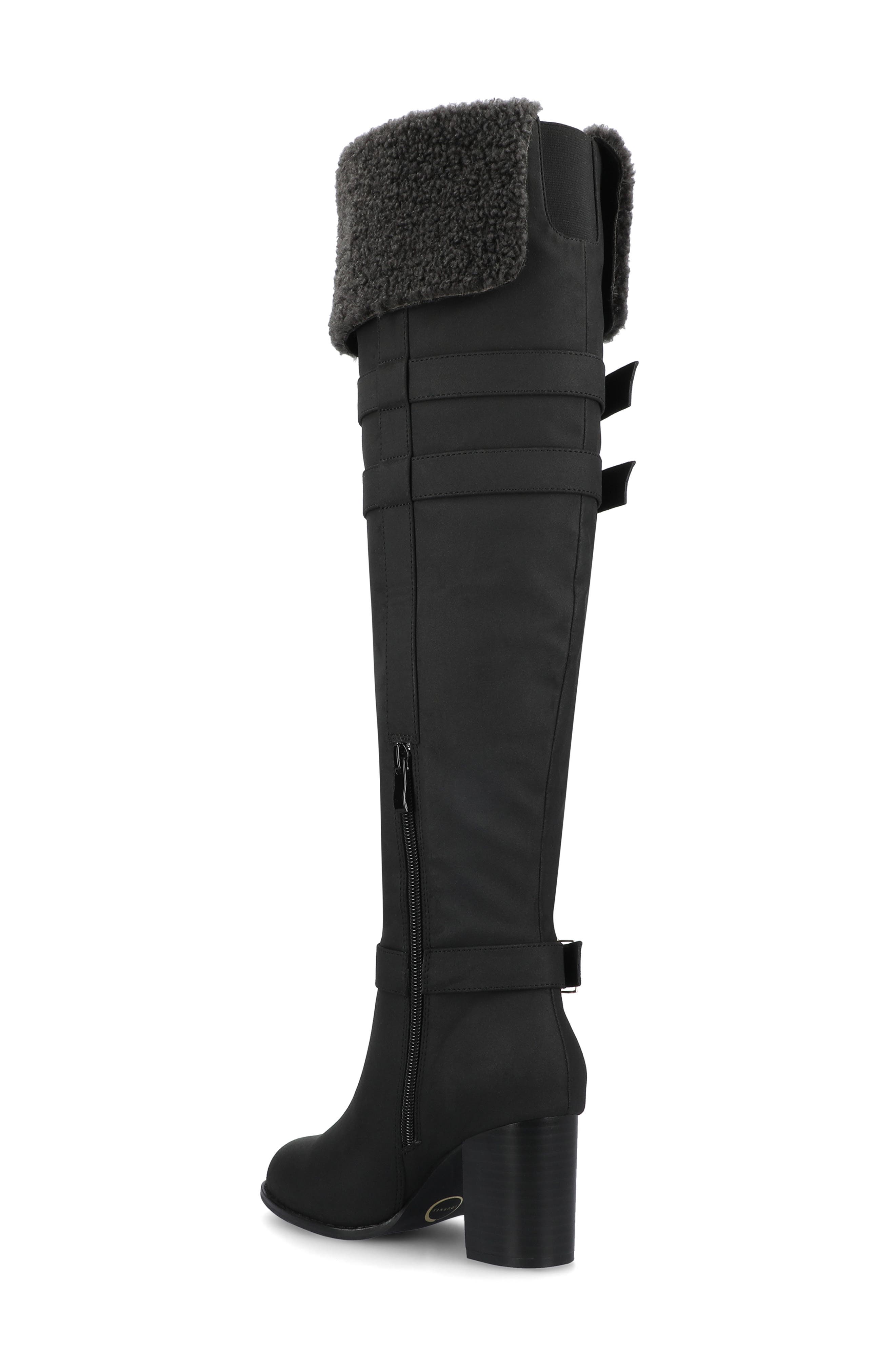 Journee Collection Alyza Faux Shearling Over-the-Knee Boot