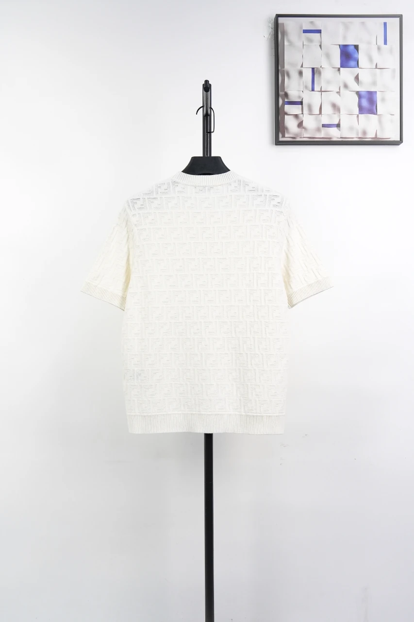 Fendi White Allover FF Knit T-Shirt product photo from LabelPicks