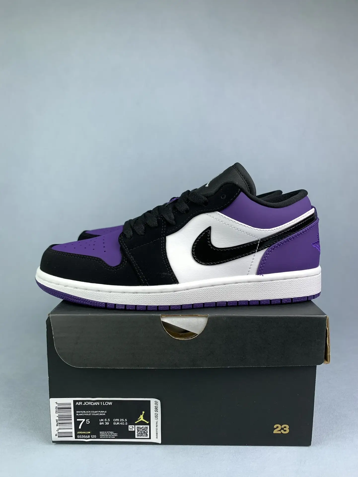 Air Jordan 1 Low 'Court Purple' Shoes product photo from LabelPicks