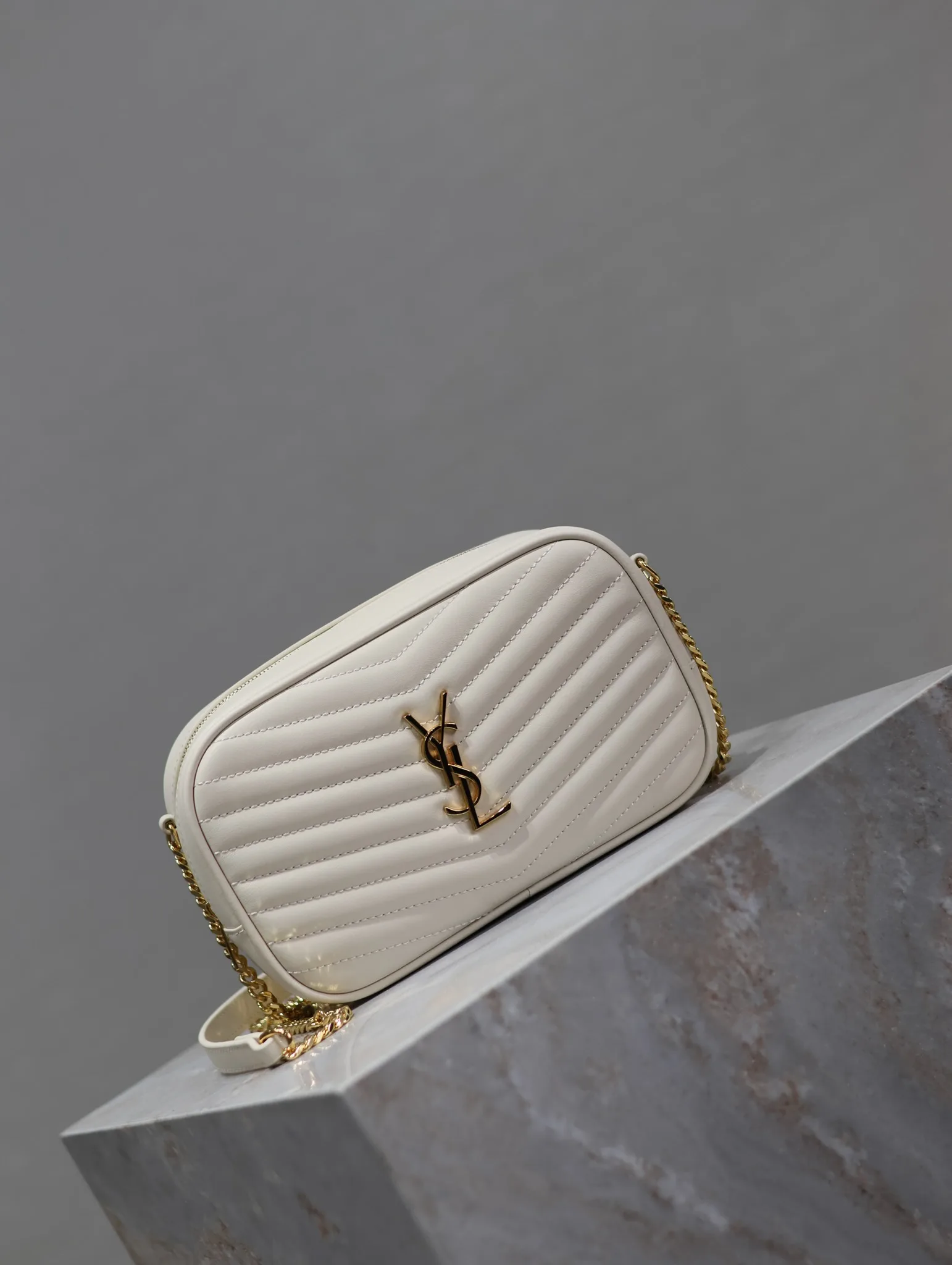 Saint Laurent White Calfskin Crossbody Bag product photo from LabelPicks