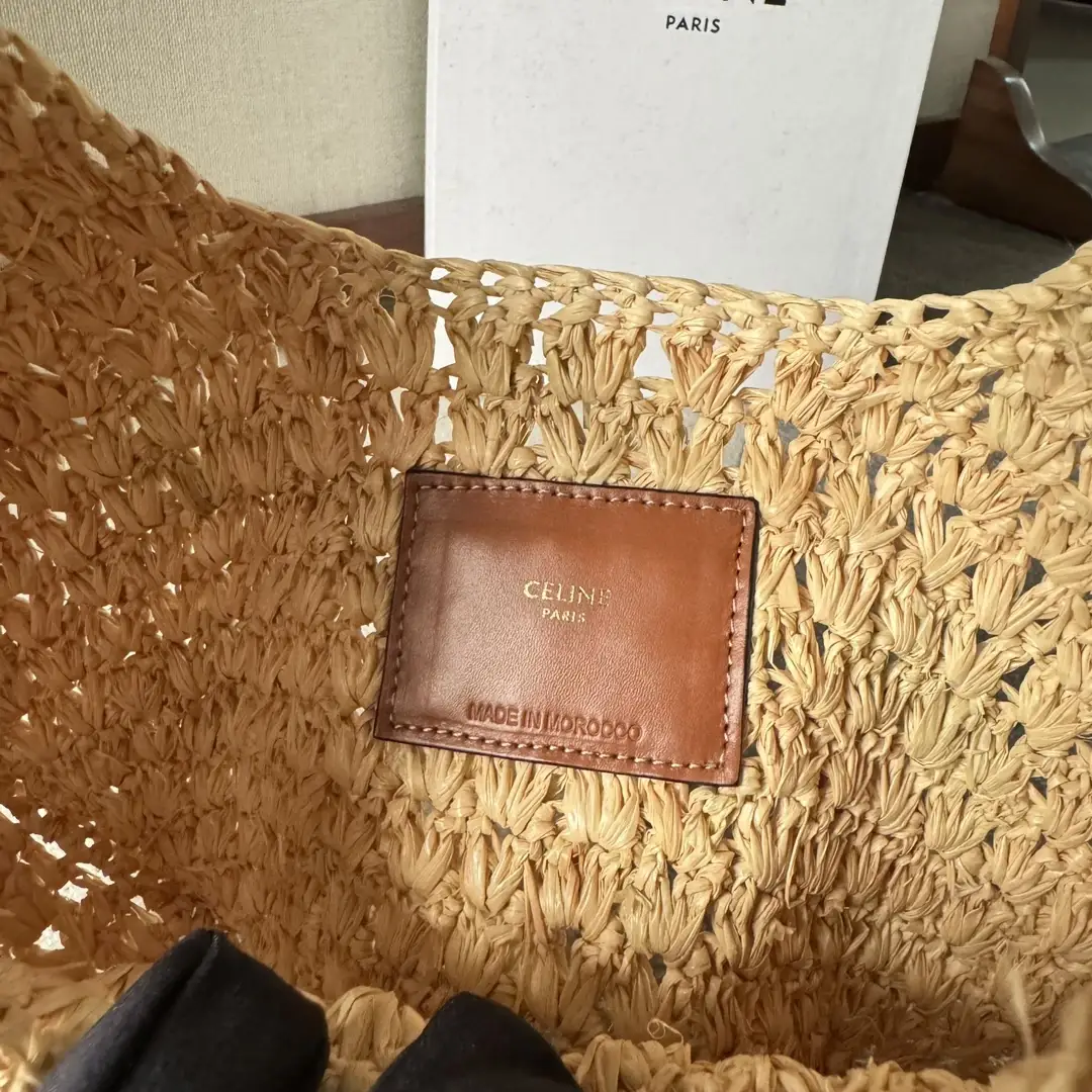 Celine Straw Woven Triomphe Hobo Bag product photo from LabelPicks