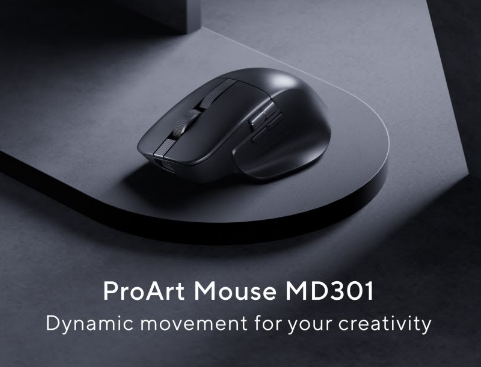 ASUS ProArt Ergonomic Mouse MD301 2.4G Bluetooth and wired Brand New - GreshamTech