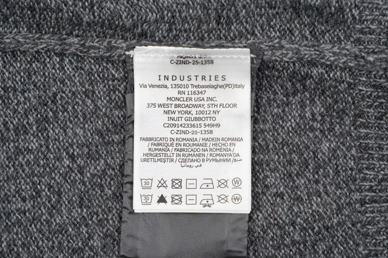 Moncler Grey Mixed-Knit Crewneck Sweater product photo from LabelPicks