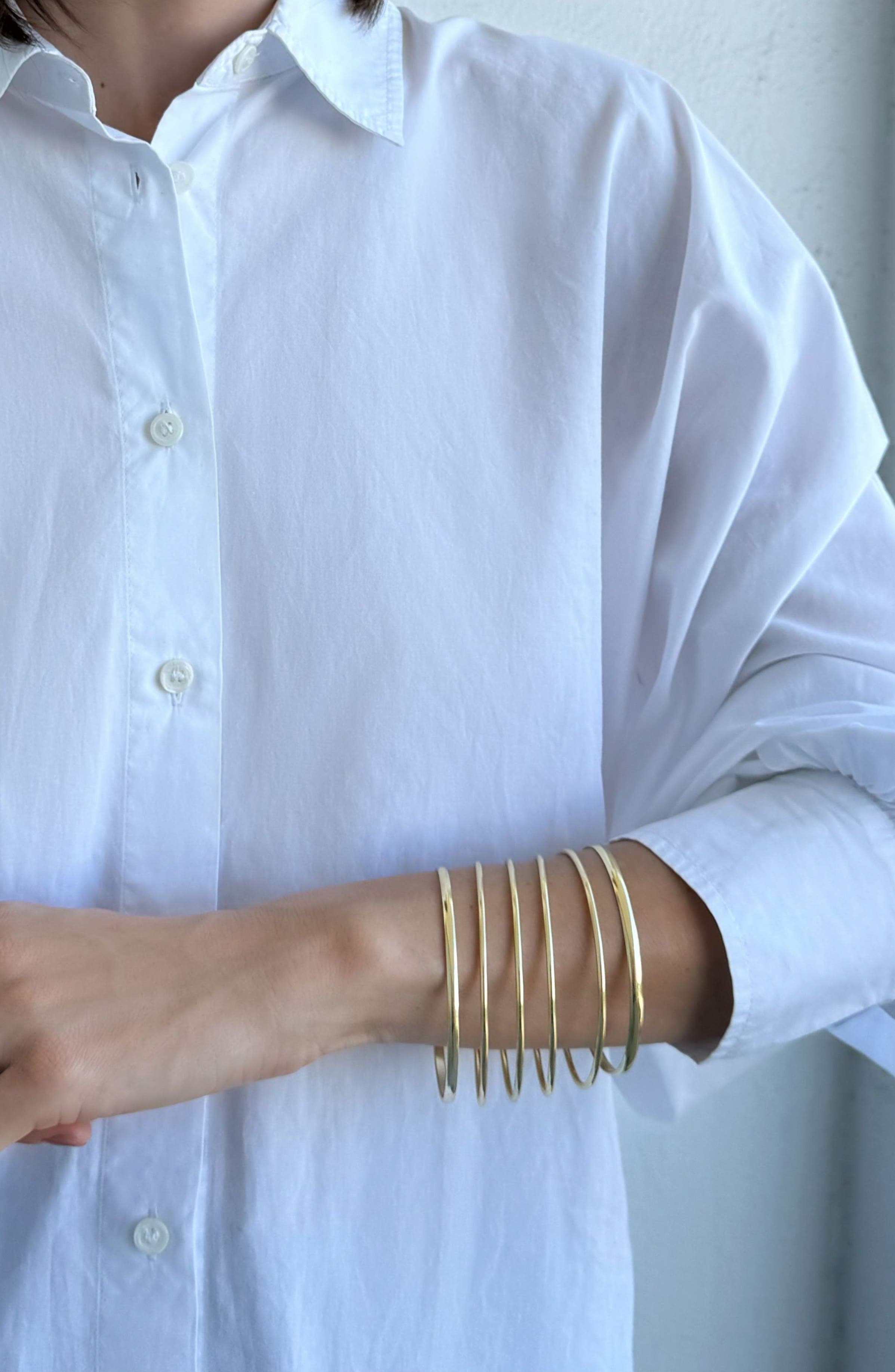 Adornia Set of 6 Thin Bangle Bracelets
