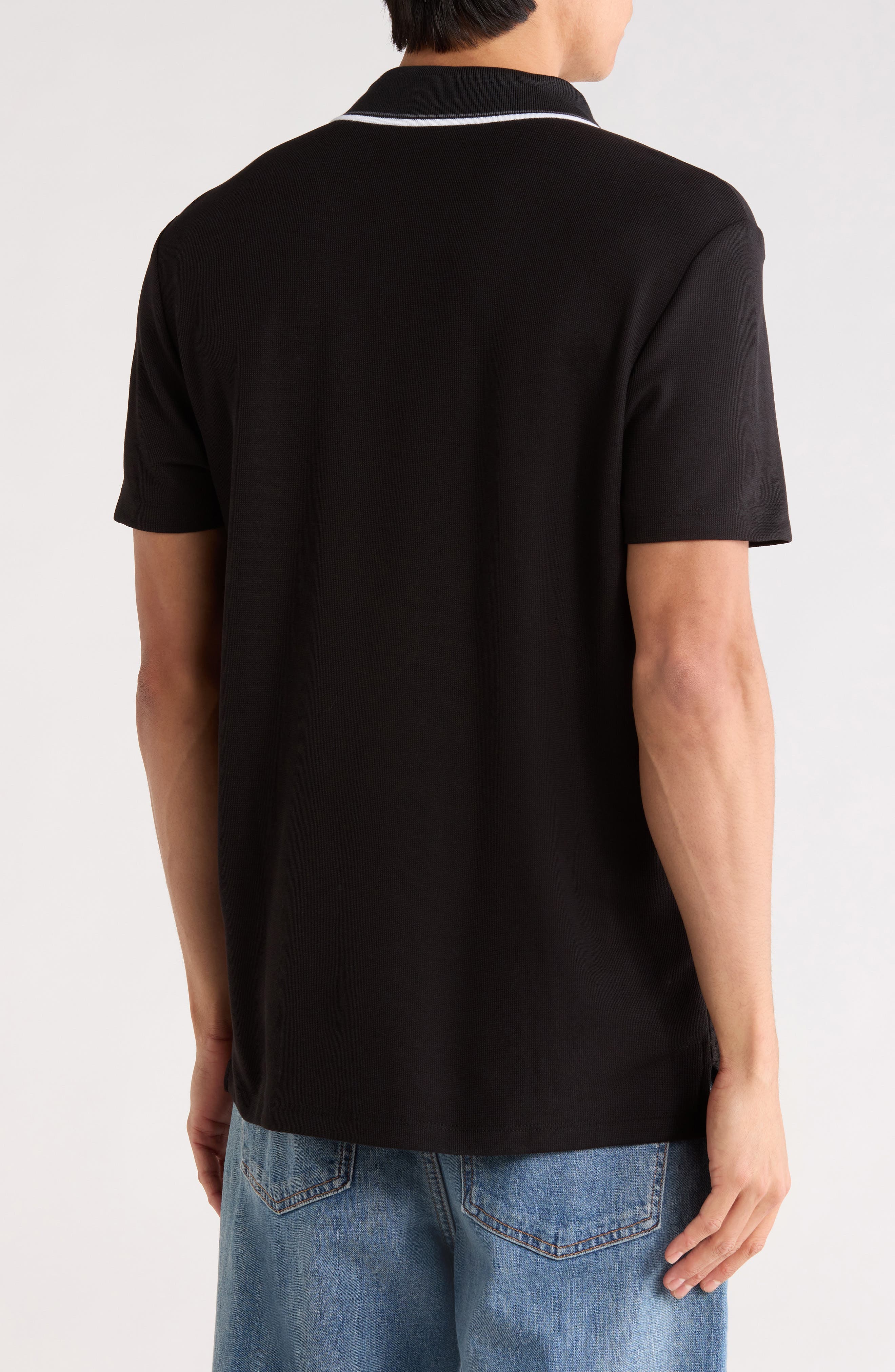 Calvin Klein Tipped Collar Cotton Blend Polo