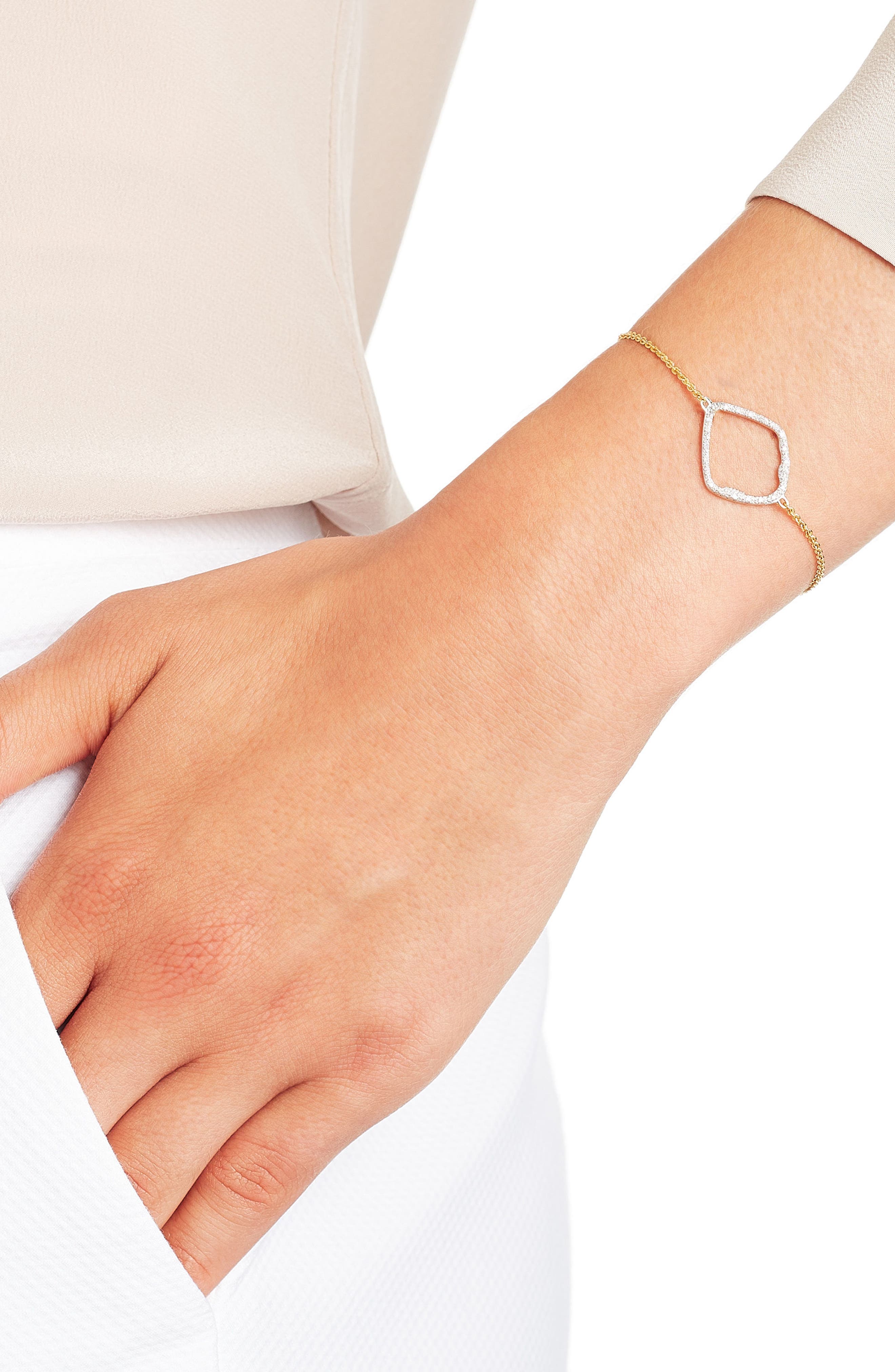 Monica Vinader Riva Large Hoop Diamond Bracelet