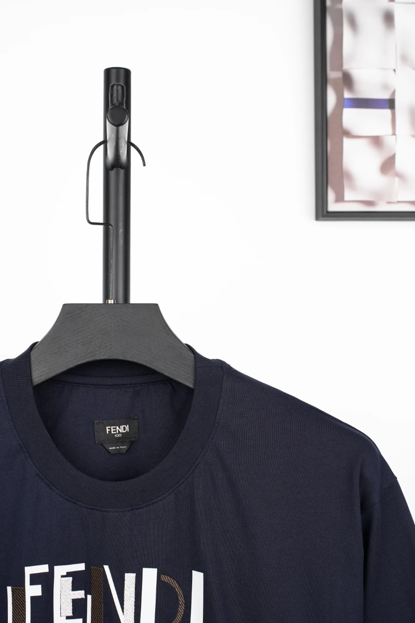 Fendi Navy Anniversary Lettering T-Shirt product photo from LabelPicks