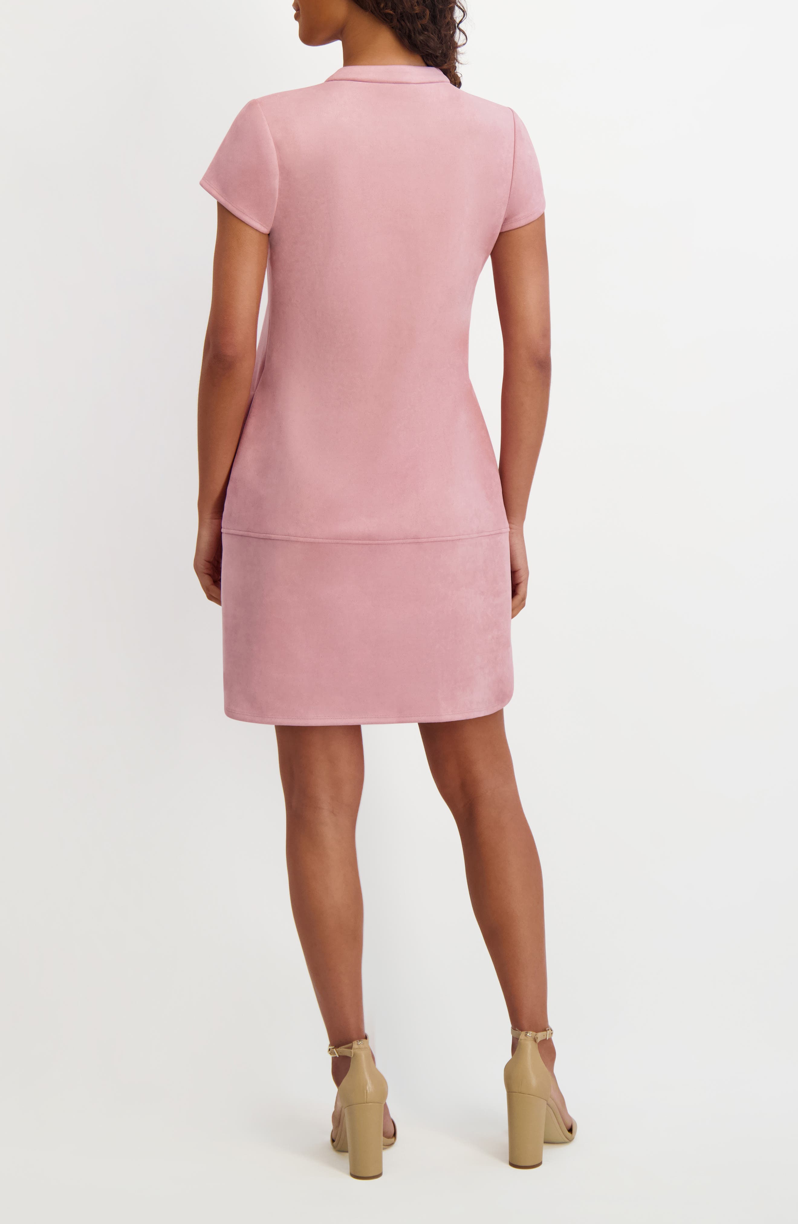 Kensie Faux Suede Shirtdress