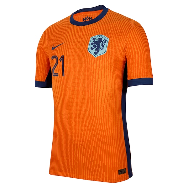 Frenkie de Jong Netherlands National Team Nike 2024 Home Authentic Jersey - Orange