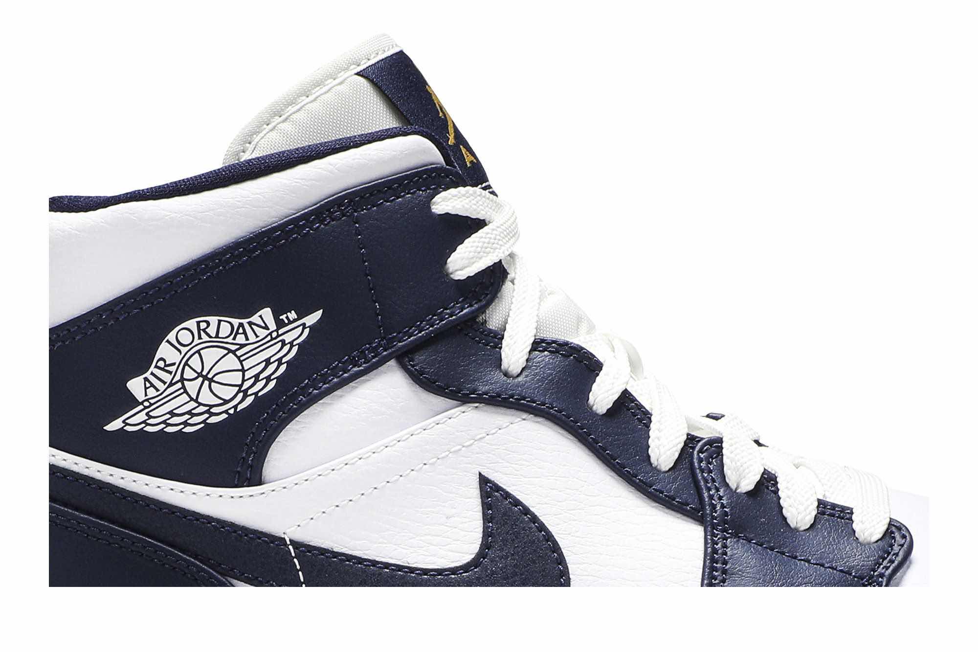 Air Jordan 1 Mid ‘Obsidian White’ 554724-174