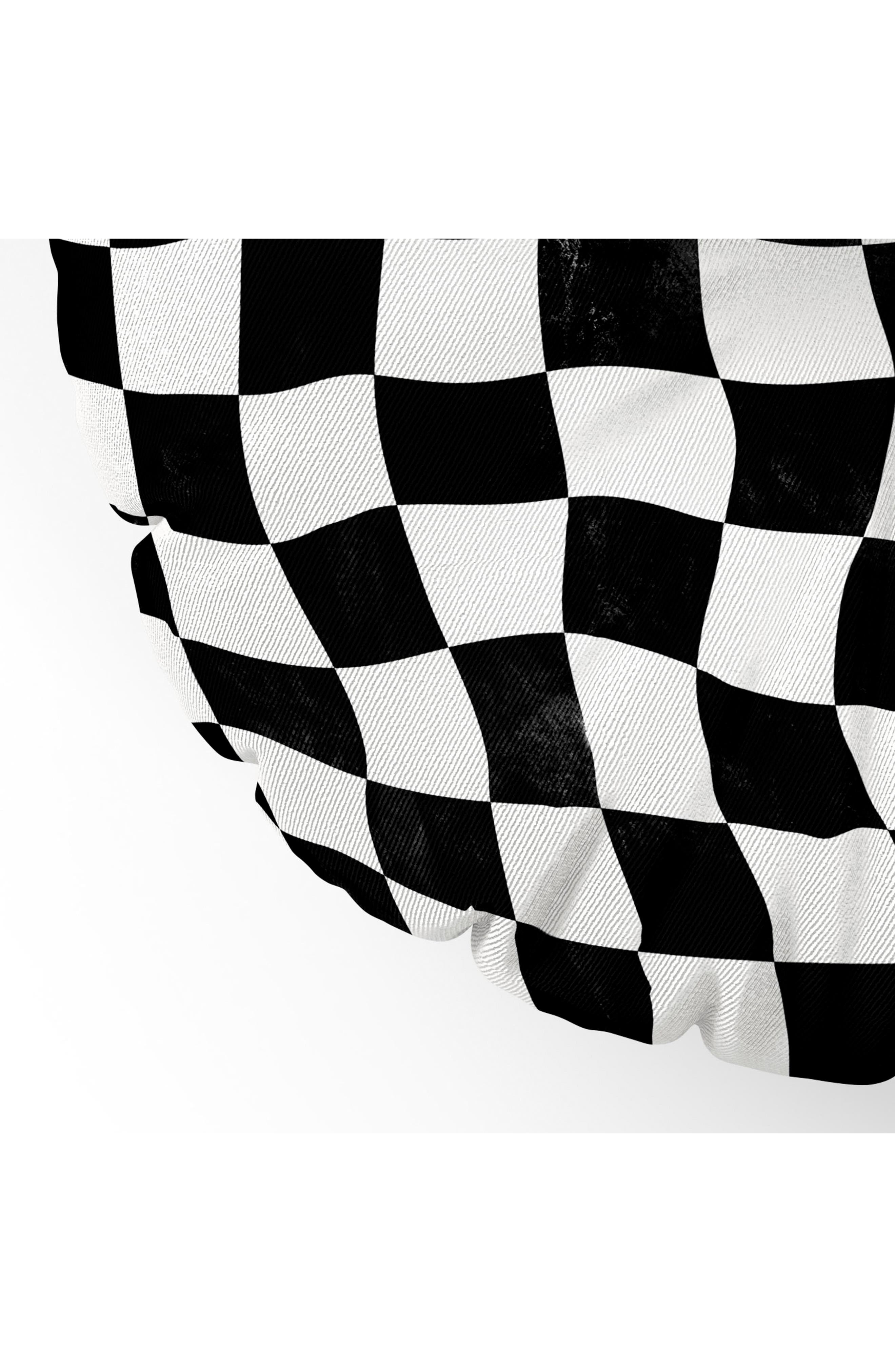 Deny Designs Warped Checkerboard Floor Pillow