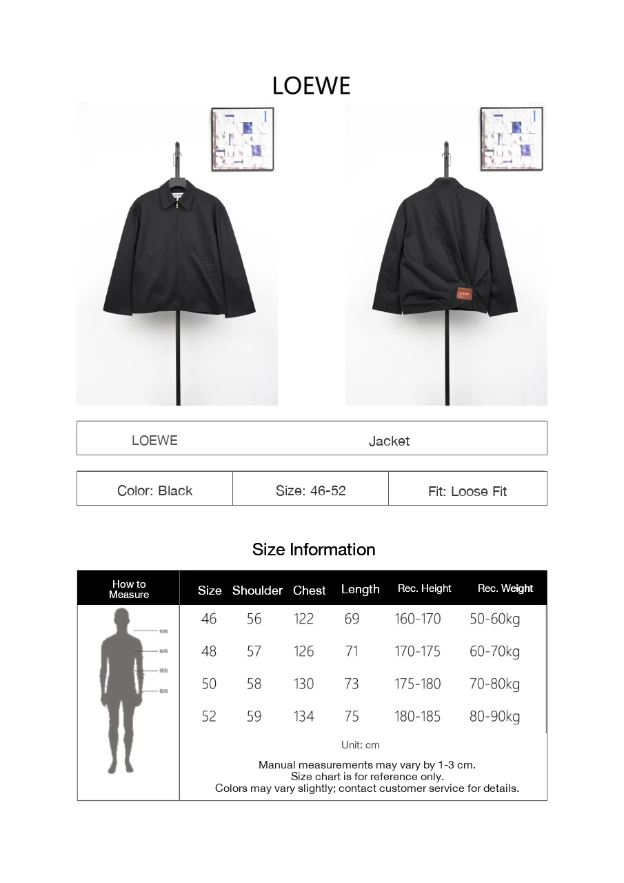 LOEWE Black Pleated Back Zip Jacket product photo from LabelPicks