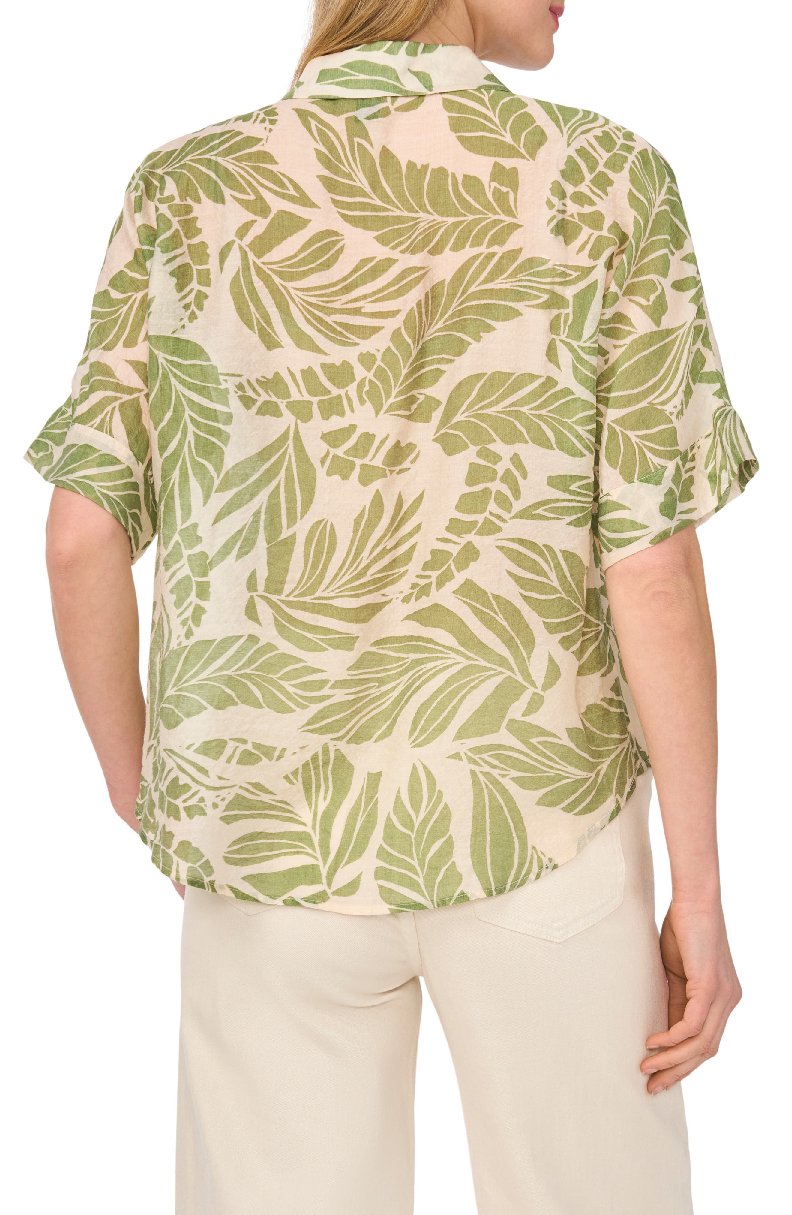 Halogen® Tie Front Sleeve Top