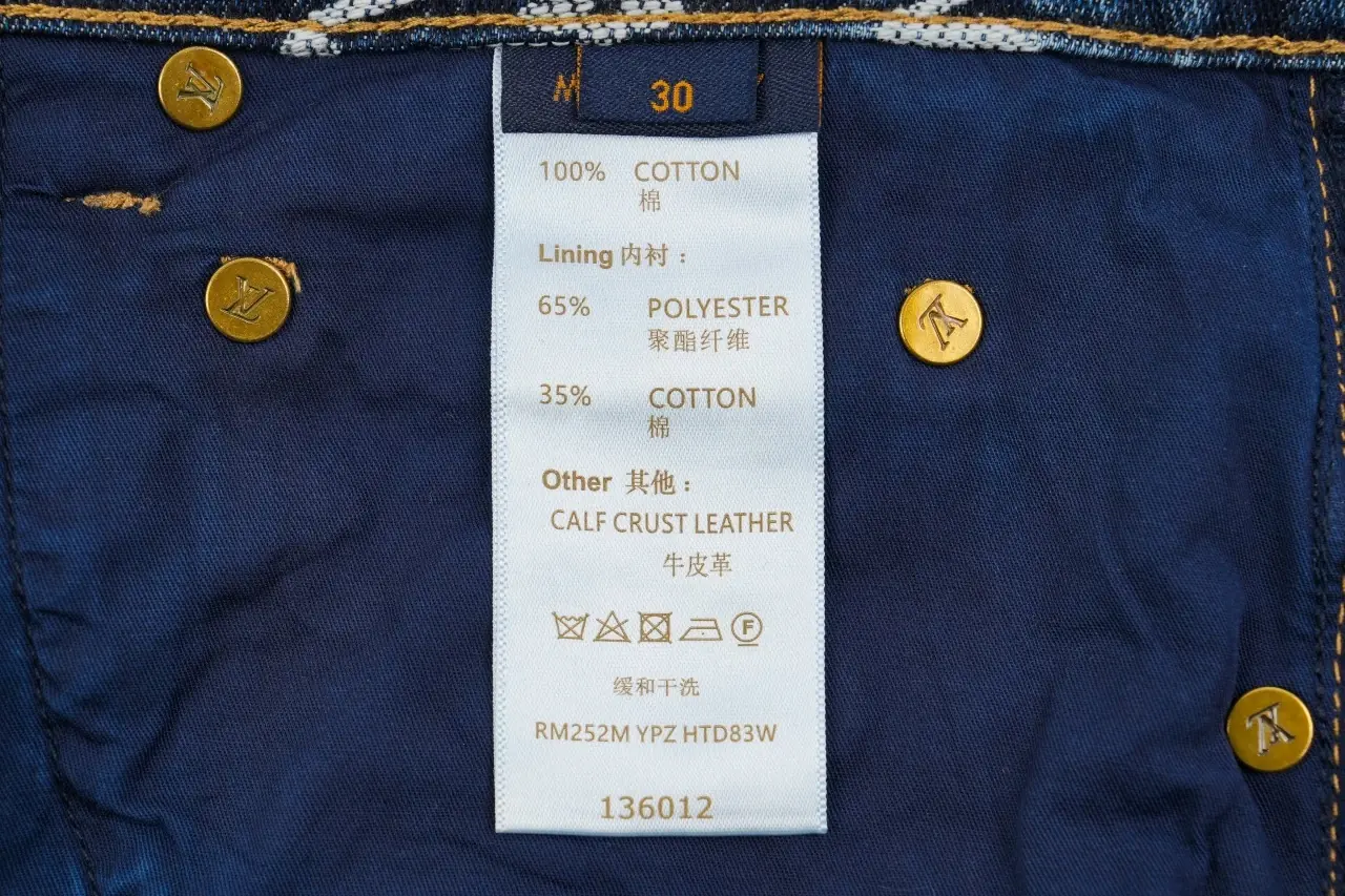 Louis Vuitton Blue Cloud Jacquard Denim Pants product photo from LabelPicks
