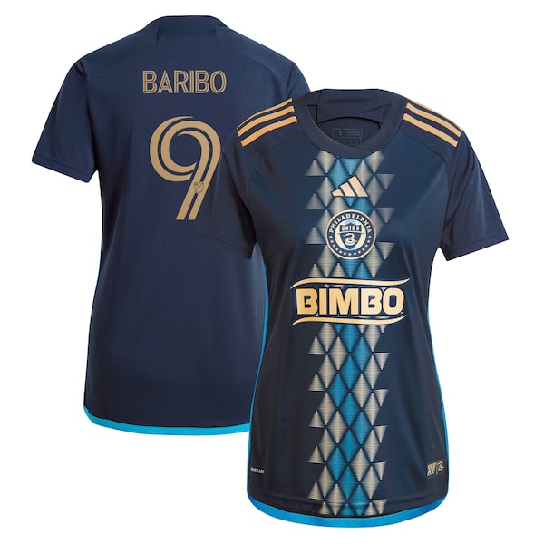 Tai Baribo Philadelphia Union adidas Women's 2024 The XV Kit Replica Player Jersey - Navy