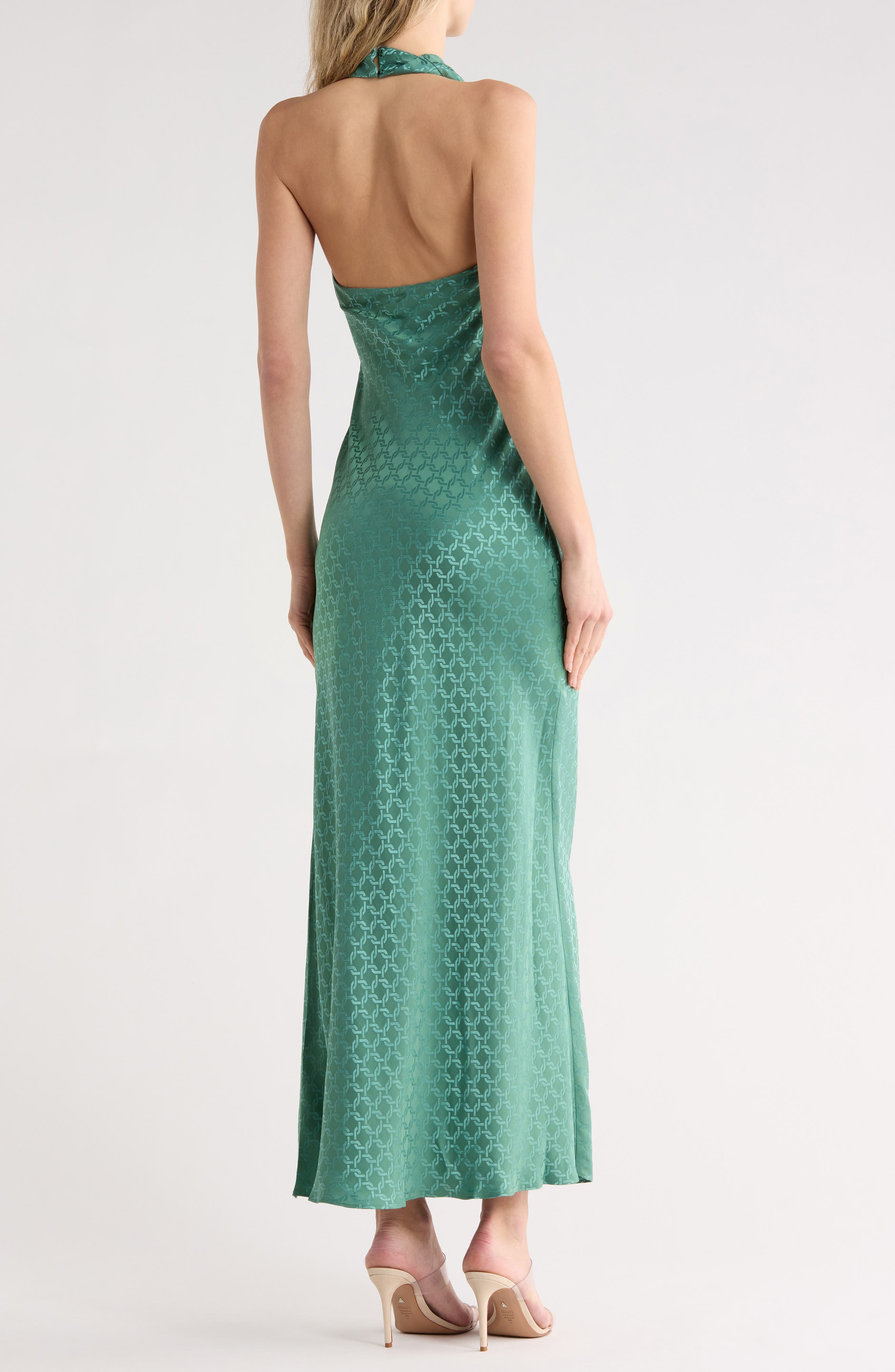 Veronica Beard Maggie Halter Neck Jacquard Dress