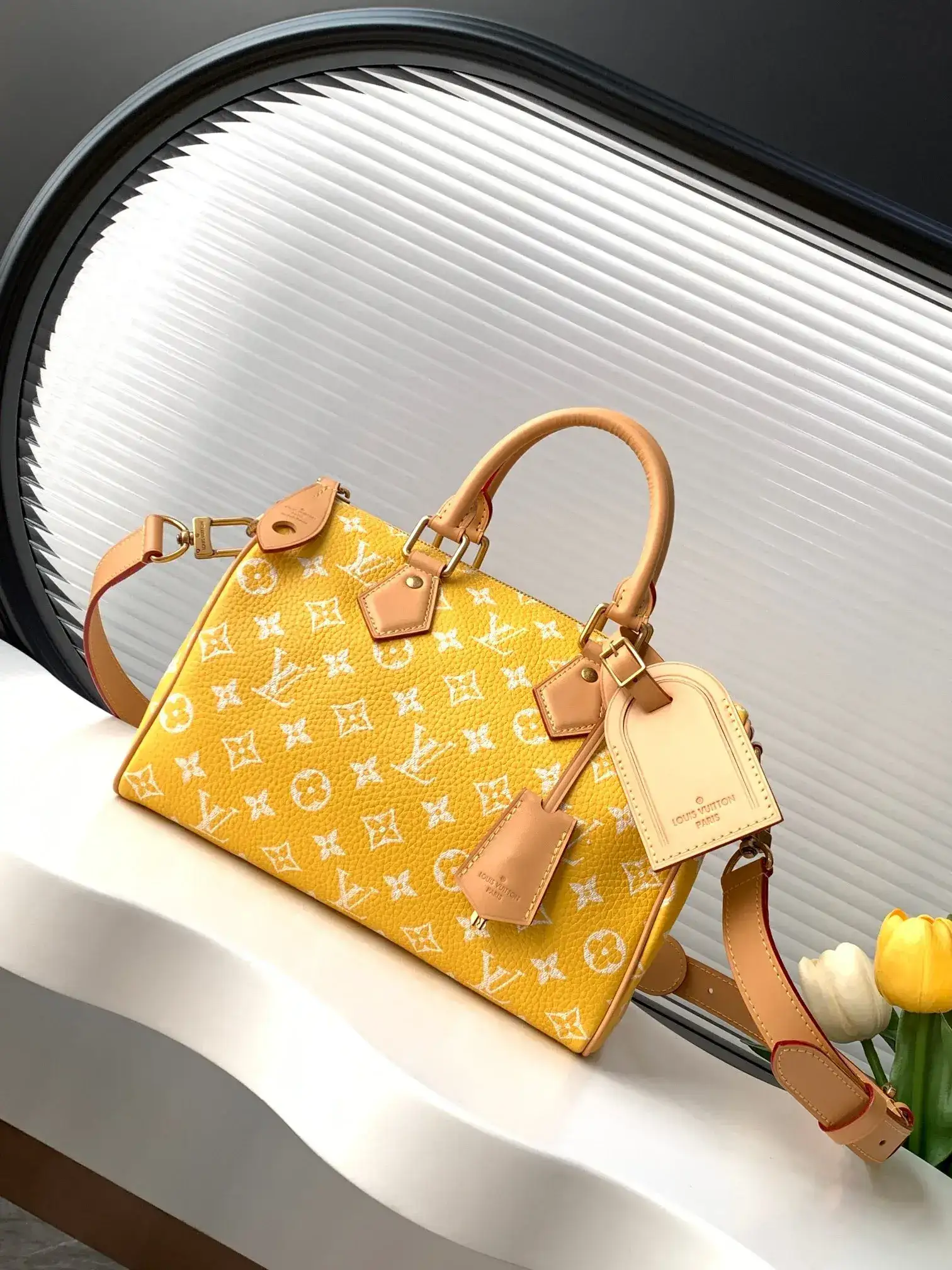 Louis Vuitton Yellow Speedy Lambskin Top Handle Bag product photo from LabelPicks