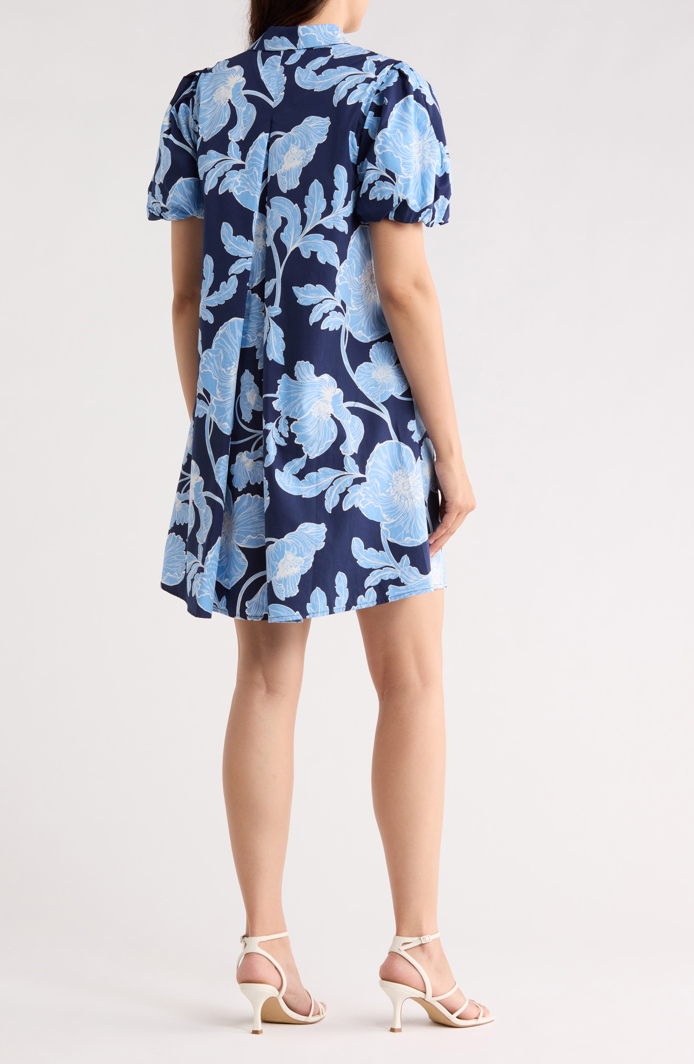 Halogen® Bubble Sleeve Babydoll Dress