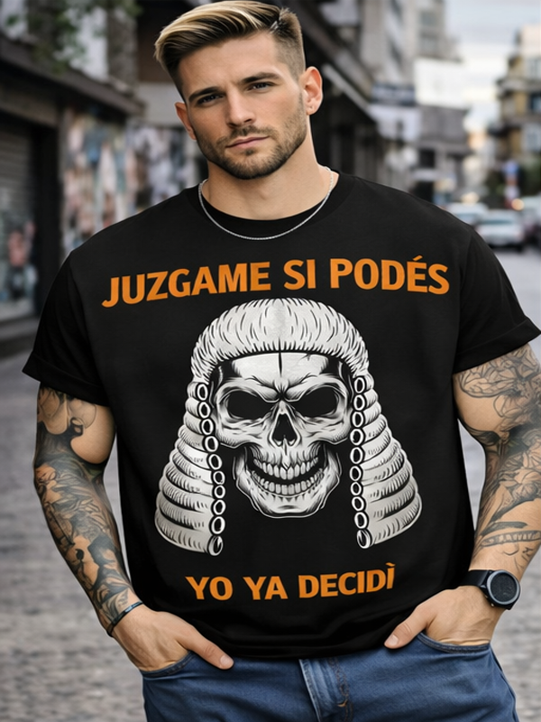 Remera Calavera Juez | Streetwear Dark Unisex