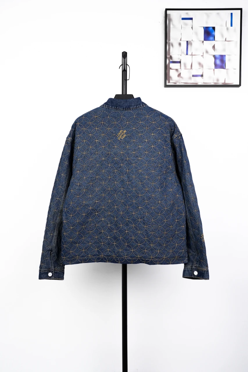 Louis Vuitton Dark Blue Circle Quilted Padded Jacket product photo from LabelPicks