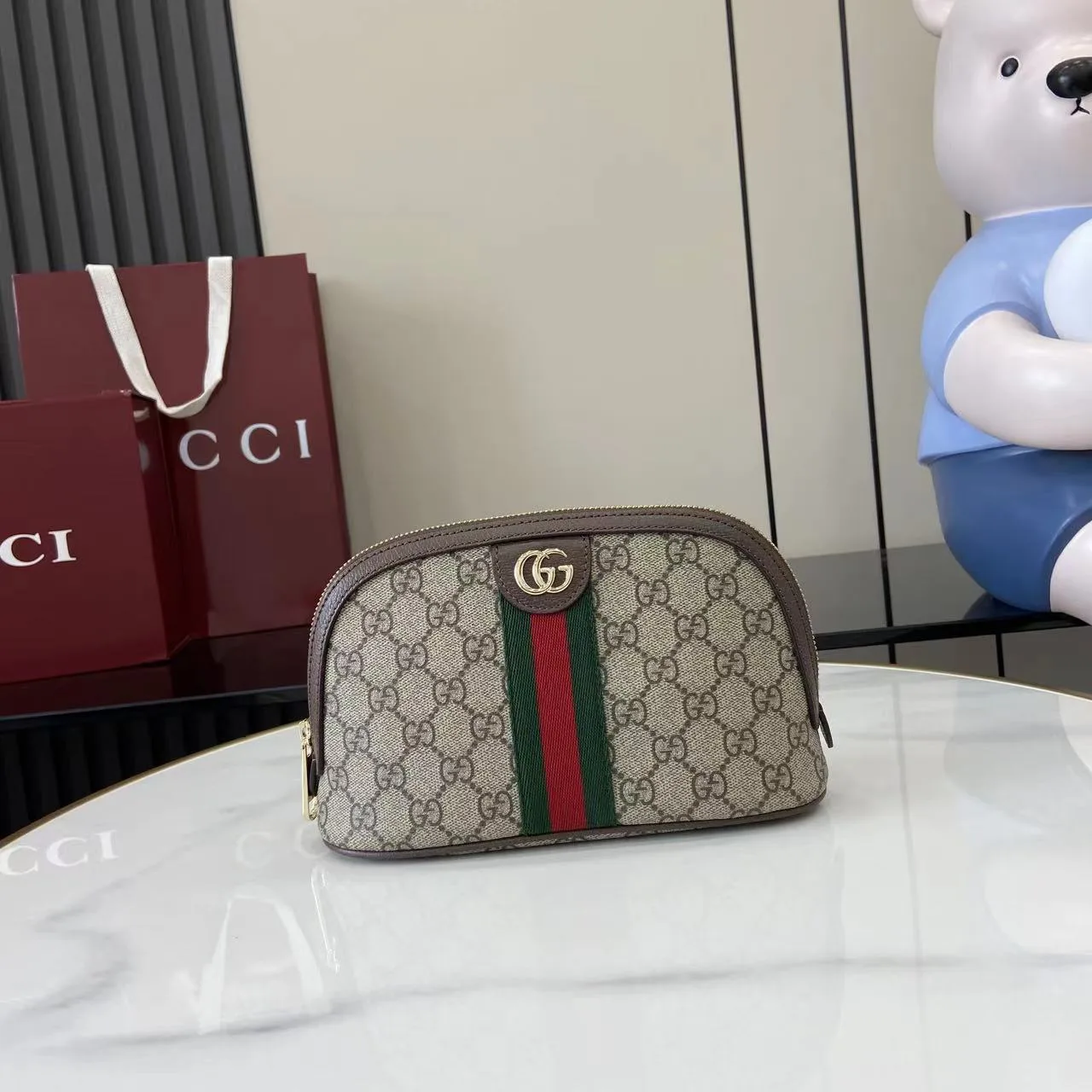 Gucci Brown Ophidia GG Supreme Canvas Top Handle Bag product photo from LabelPicks