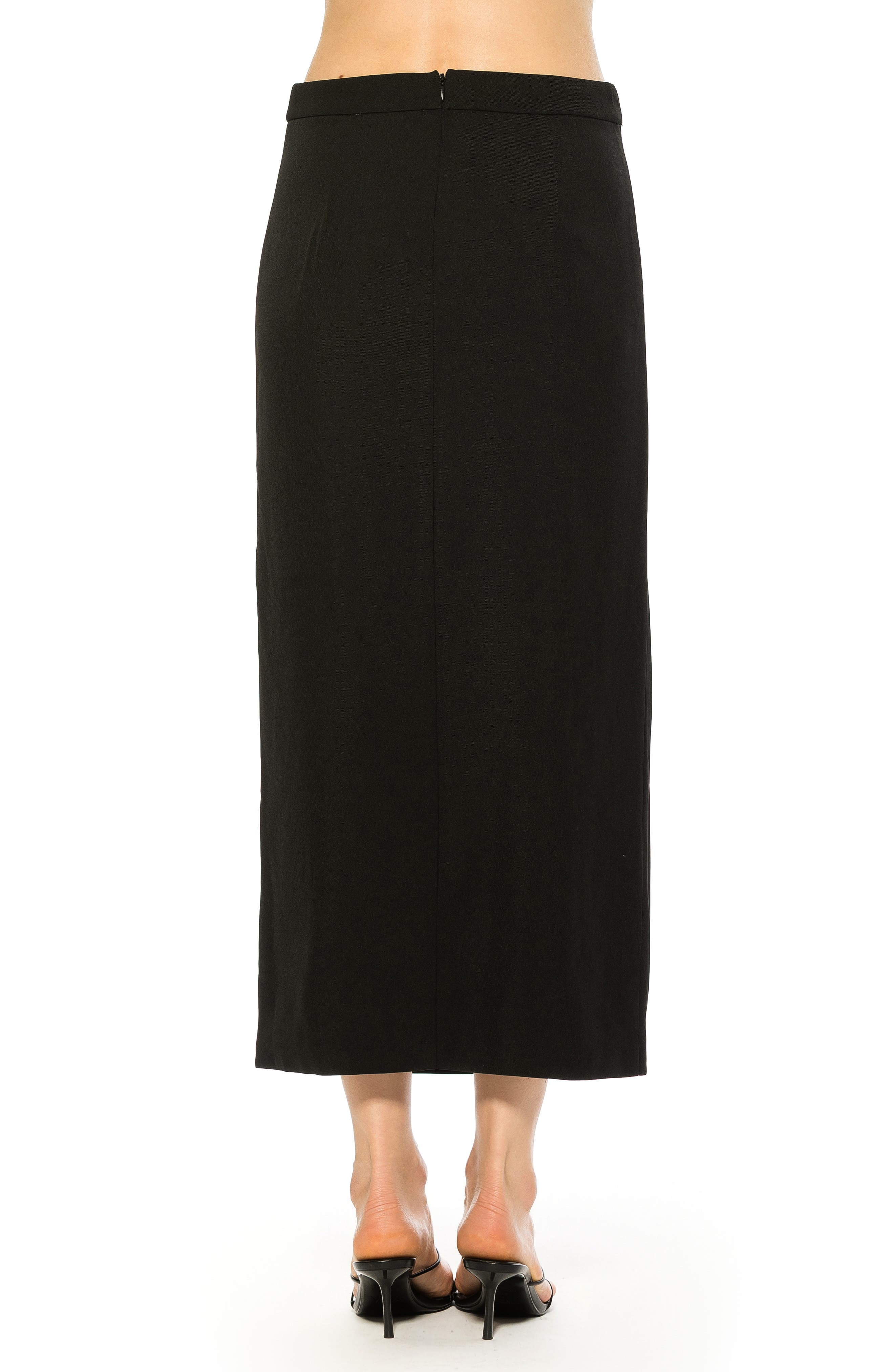 Alexia Admor Side Slit Midi Skirt