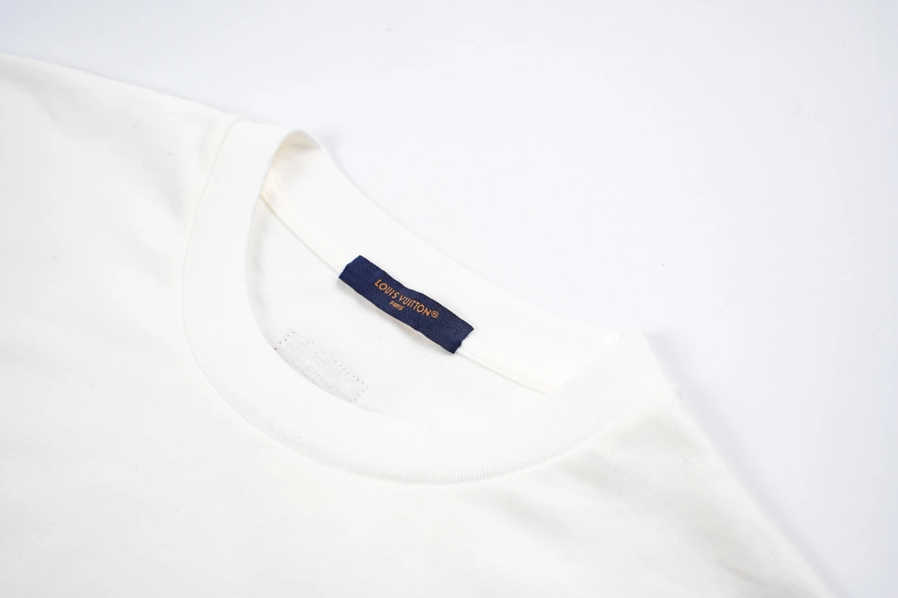 Louis Vuitton White Raffia Badge T-Shirt product photo from LabelPicks