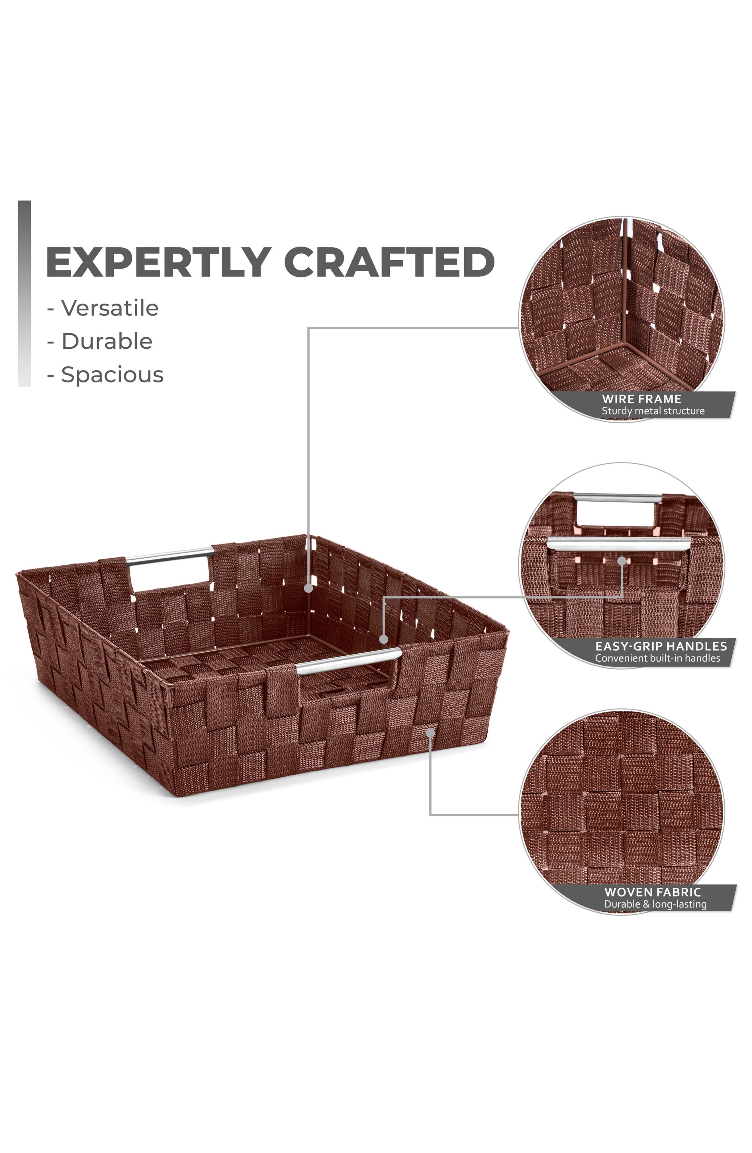 SORBUS 9-Piece Woven Storage Basket Set