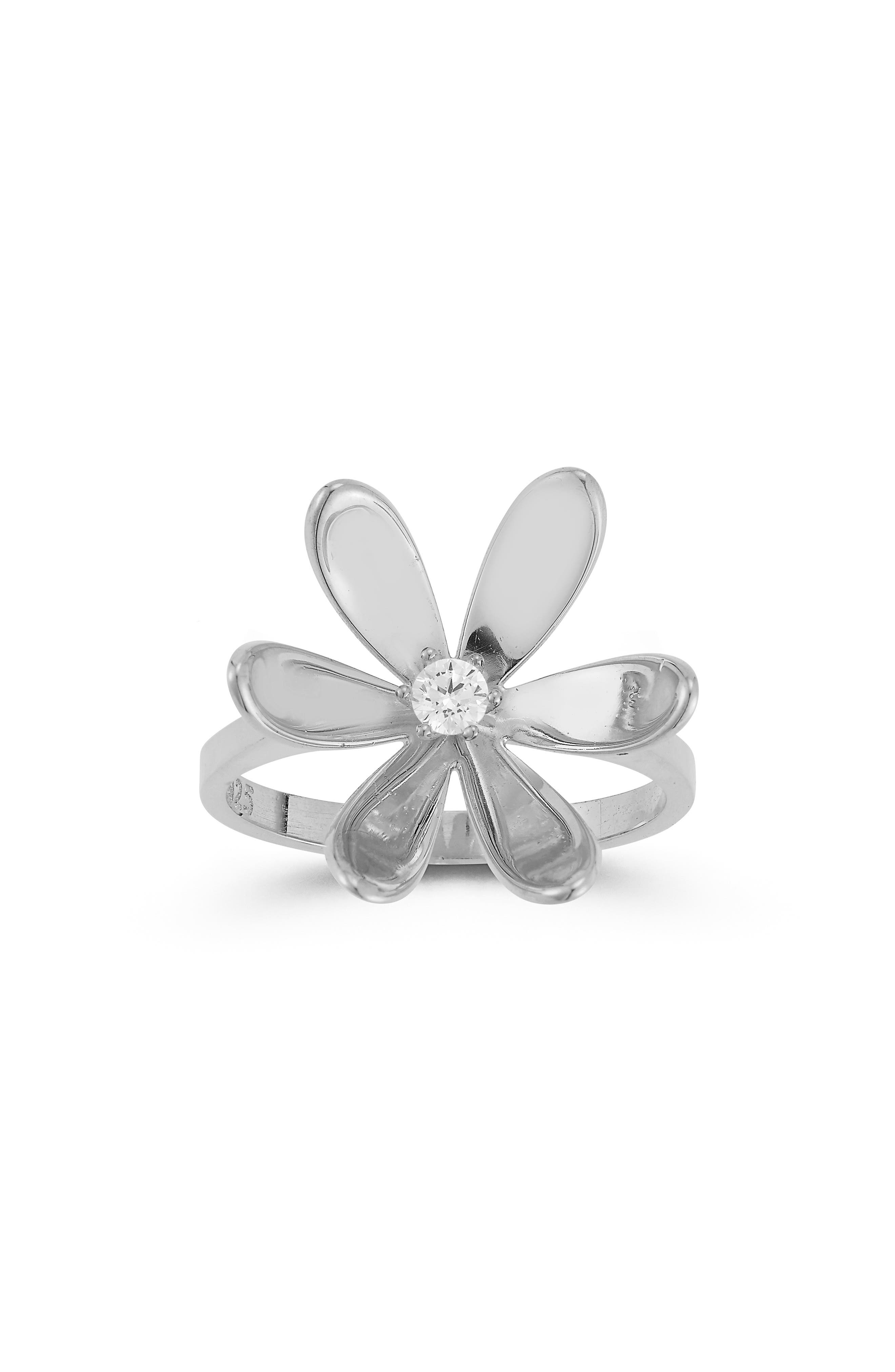 SPHERA MILANO Cubic Zirconia Floral Ring