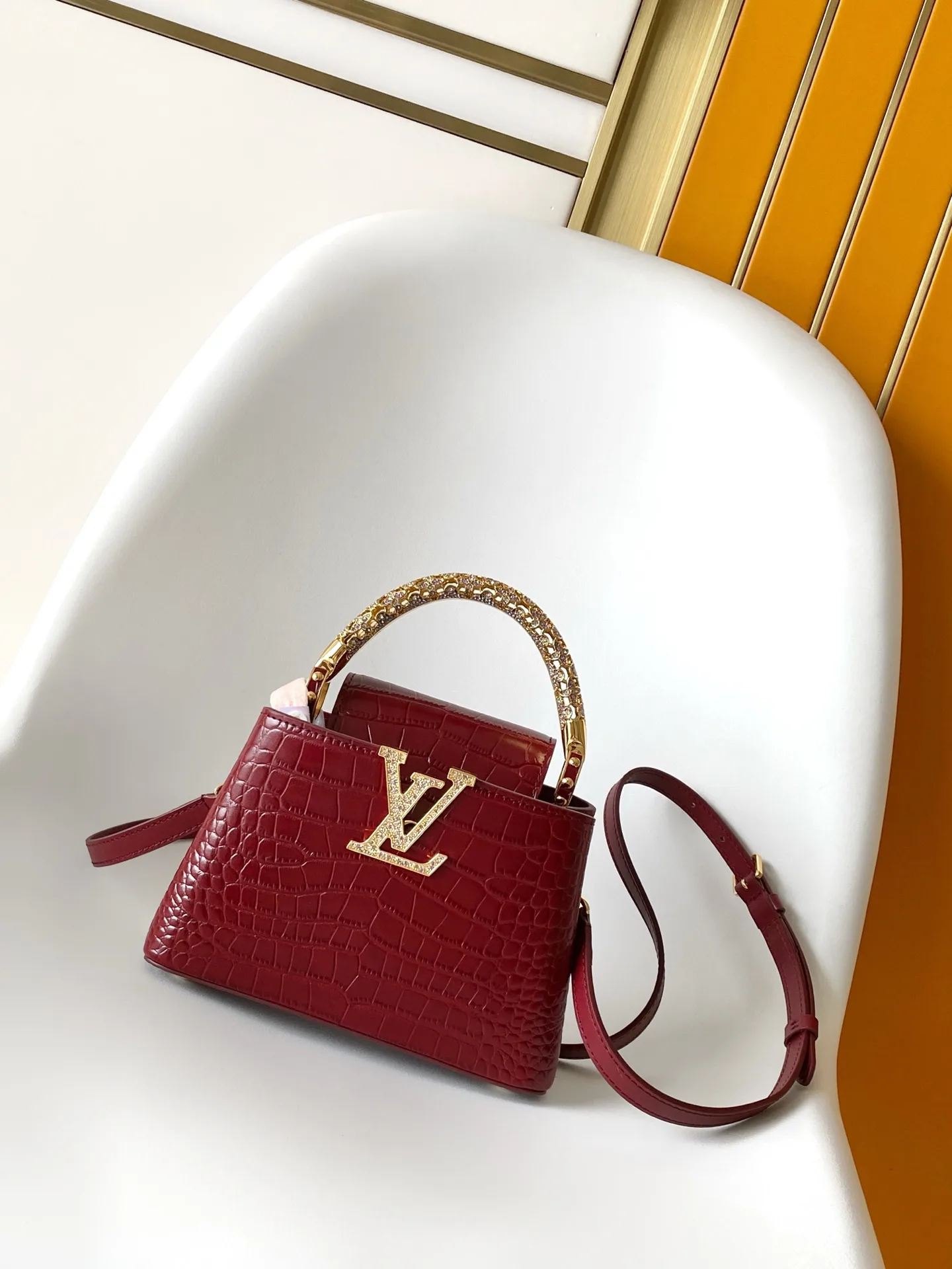Louis Vuitton Black Capucines Calfskin Top Handle Bag product photo from LabelPicks