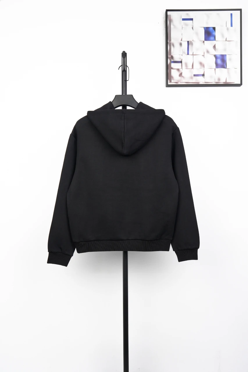 Prada Black Hoodie with Leather Triangle Logo product photo from LabelPicks