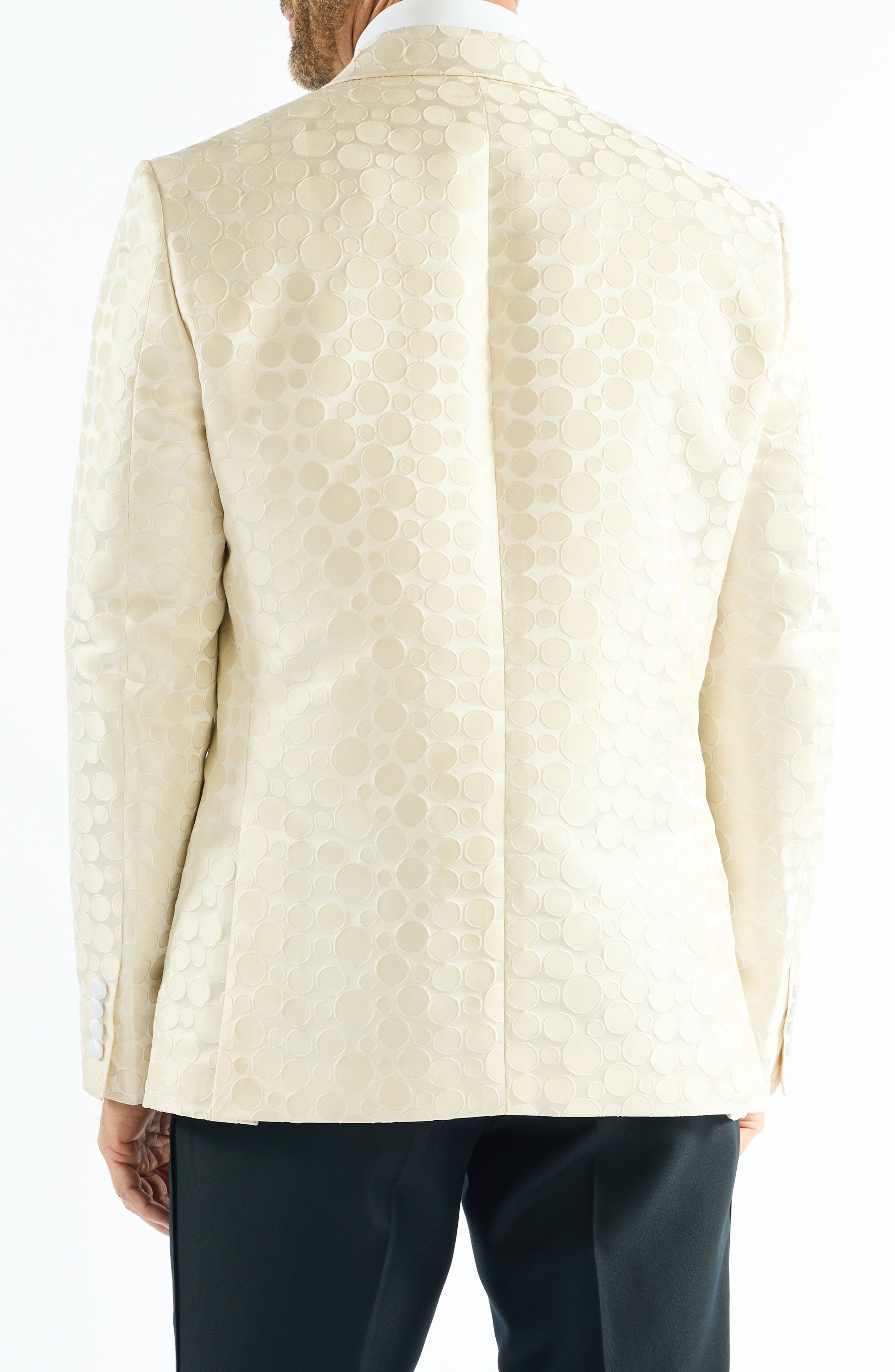 SAVILE ROW CO Dotted Jacquard Evening Jacket