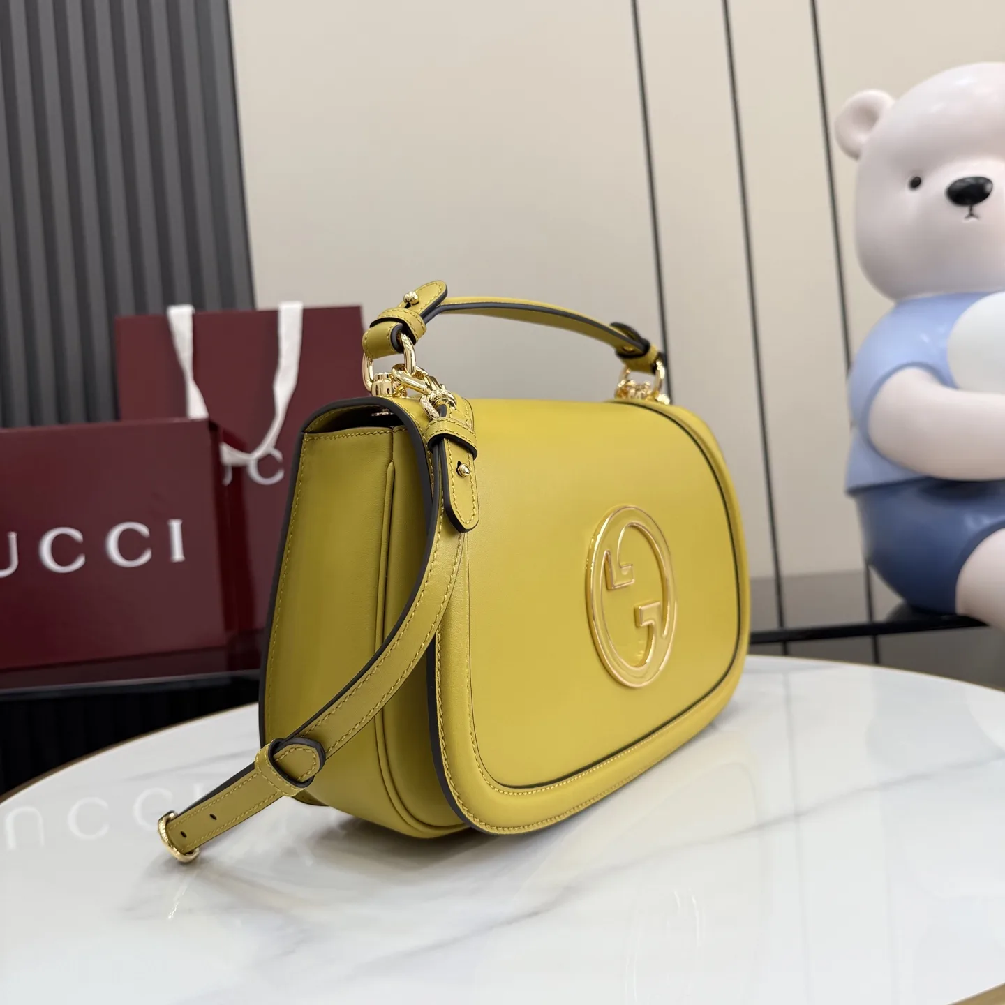 Gucci Yellow GG Supreme Canvas Crossbody Bag product photo from LabelPicks