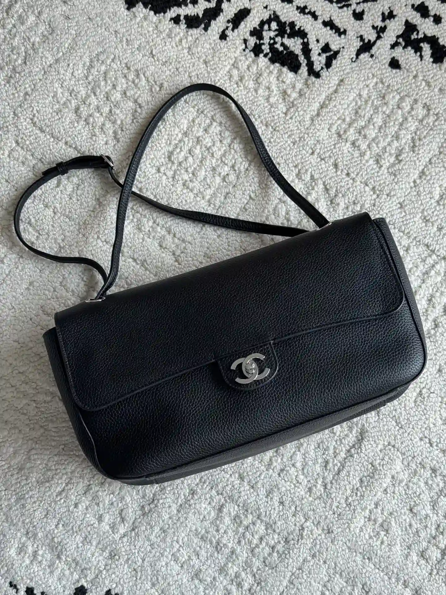 Chanel Classic Flap Burgundy Grained Leather Shoulder Bag product photo from LabelPicks