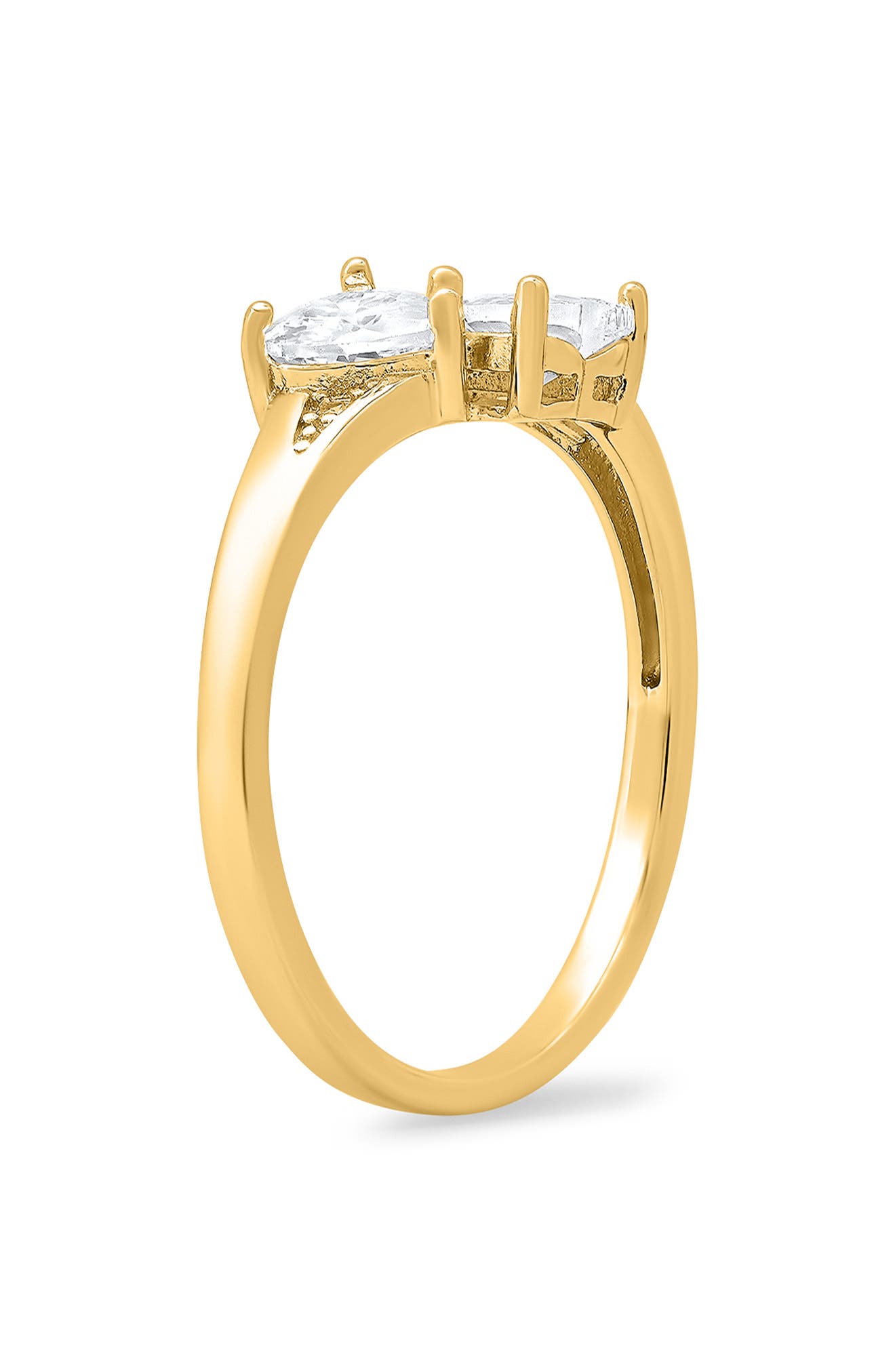 Queen Jewels Cubic Zirconia Double Heart Ring