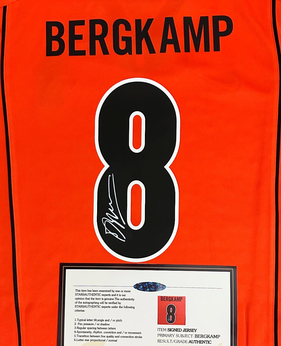 Dennis Bergkamp SIGNED Netherlands 97/98 World Cup Home Jersey/Shirt - COA - 1998
