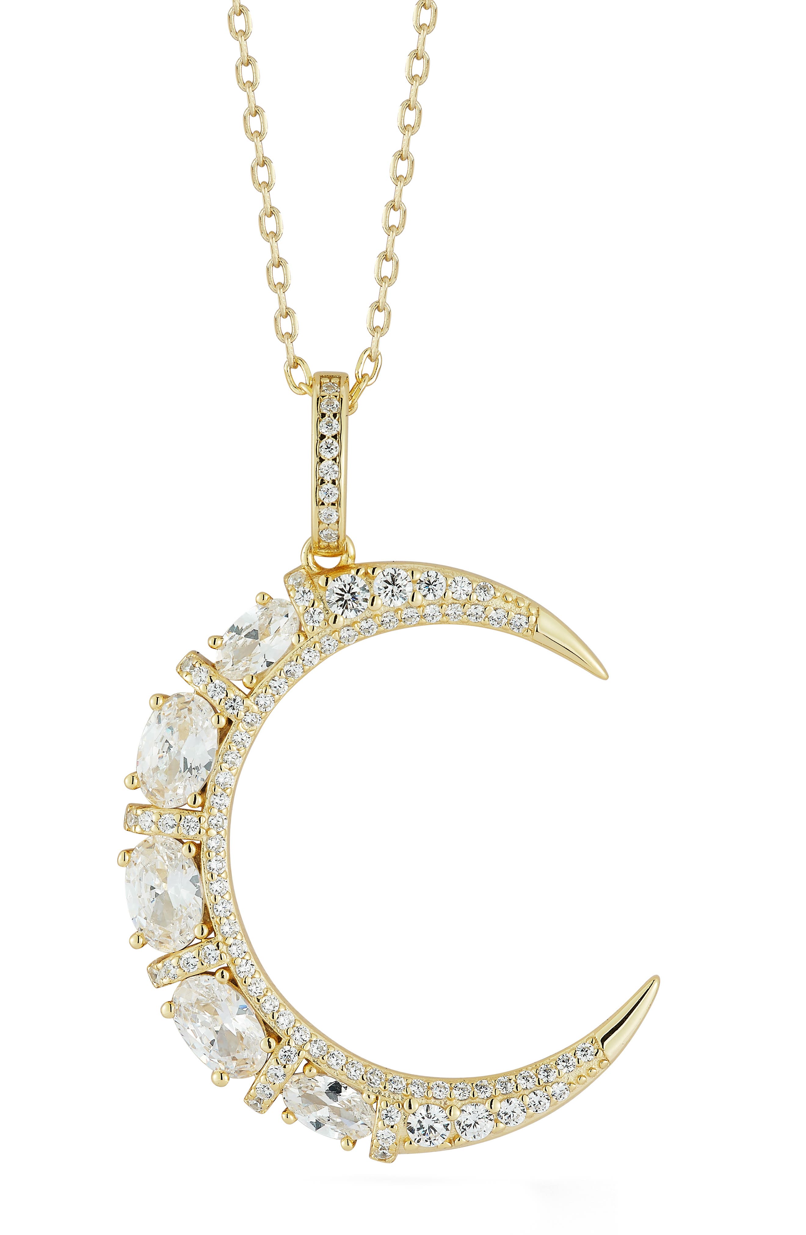 GLAZE JEWELRY Crescent Moon Pendant Necklace