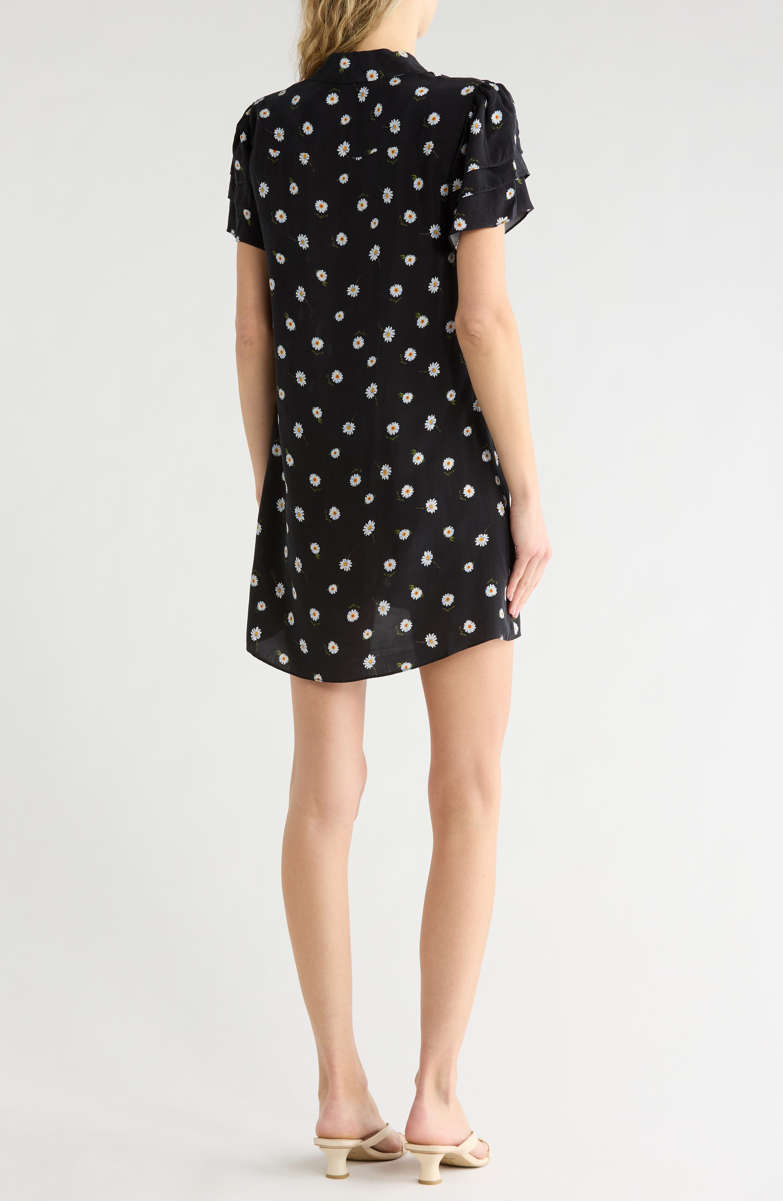 Alice + Olivia Jen Short Sleeve Shirt Dress