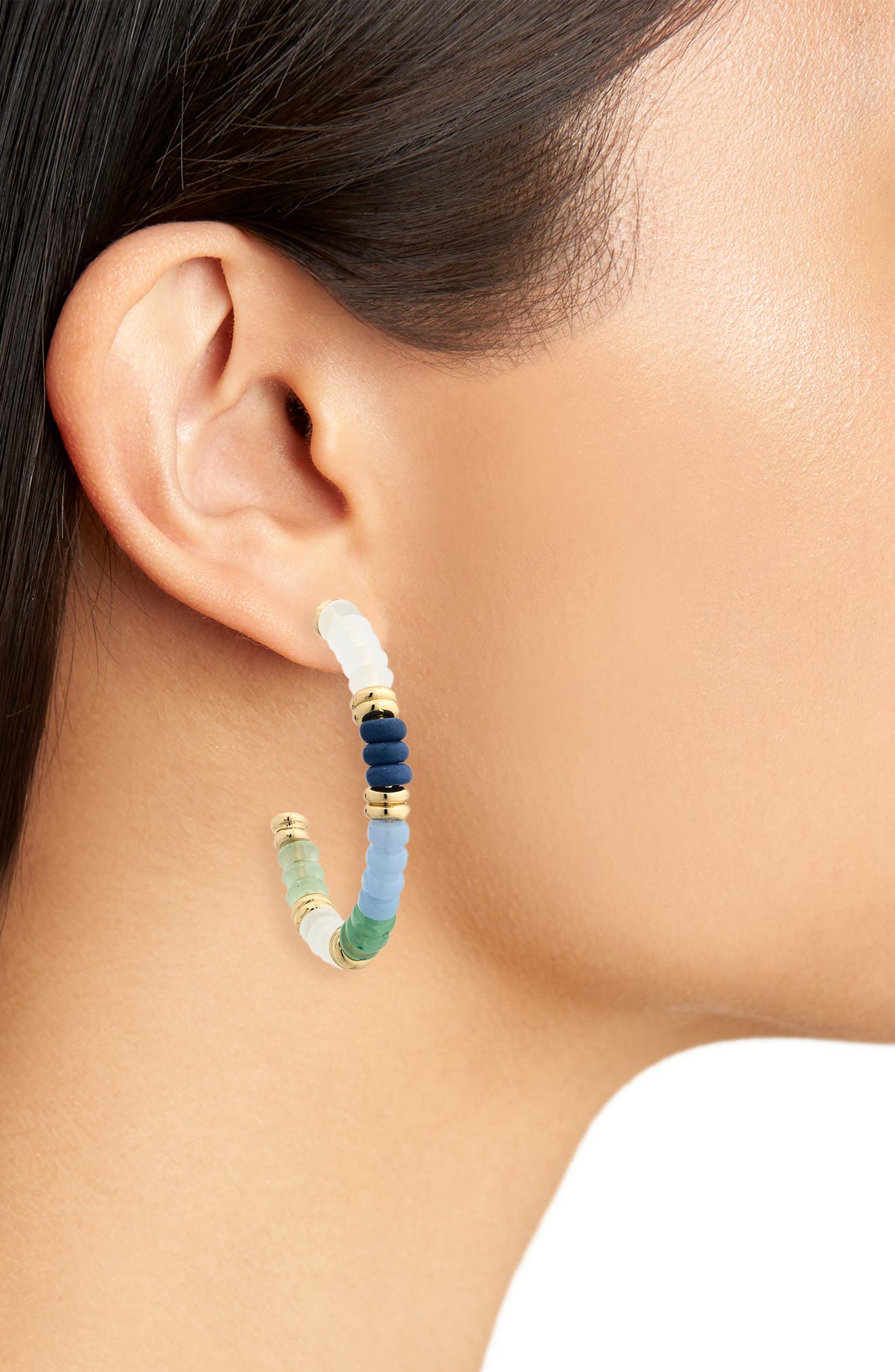 NORDSTROM RACK Beaded Hoop Earrings