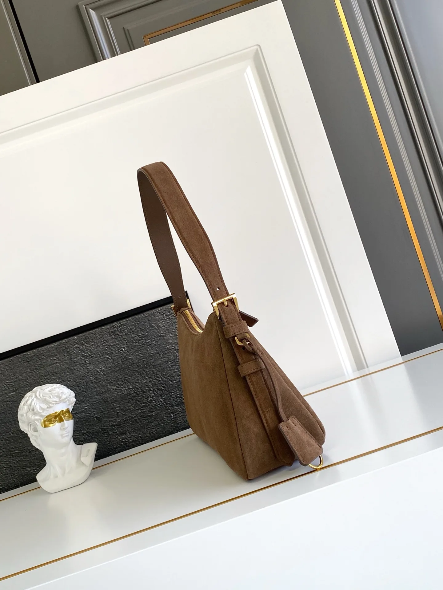 Prada Suede Leather Hobo Bag product photo from LabelPicks