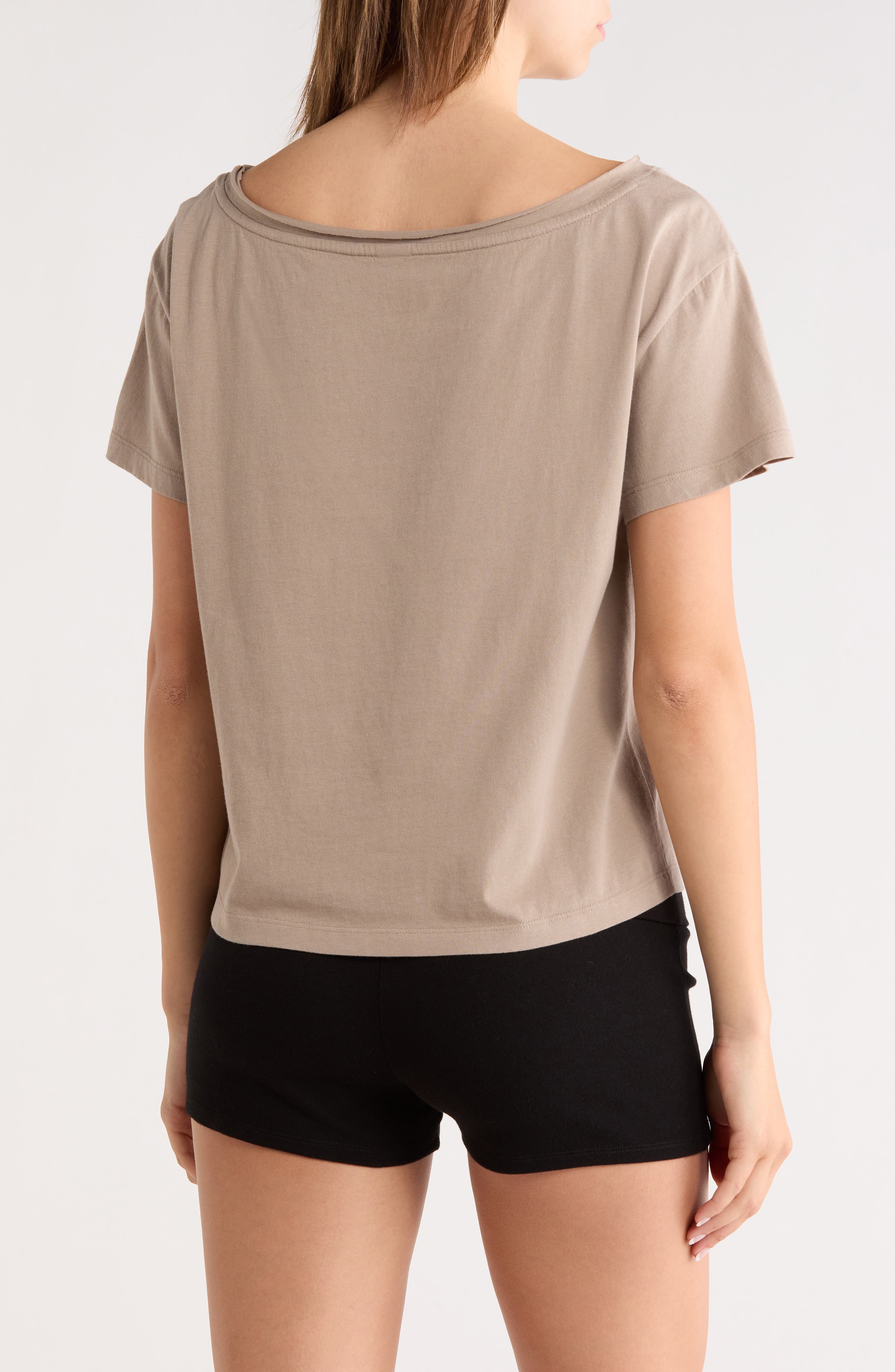 Abound Slashed Neck Relaxed Short Sleeve T-Shirt