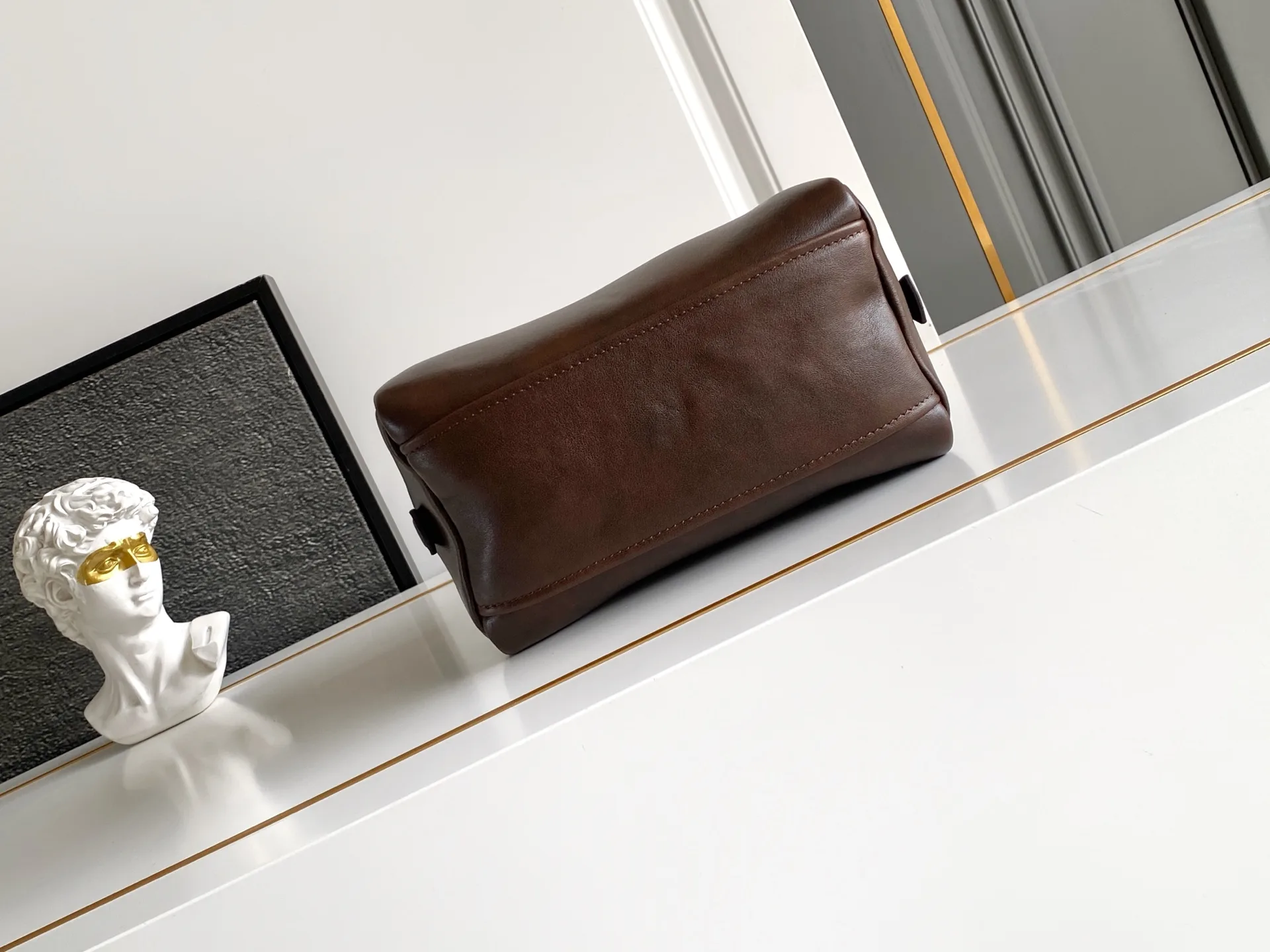 Prada Suede Leather Top Handle Bag product photo from LabelPicks
