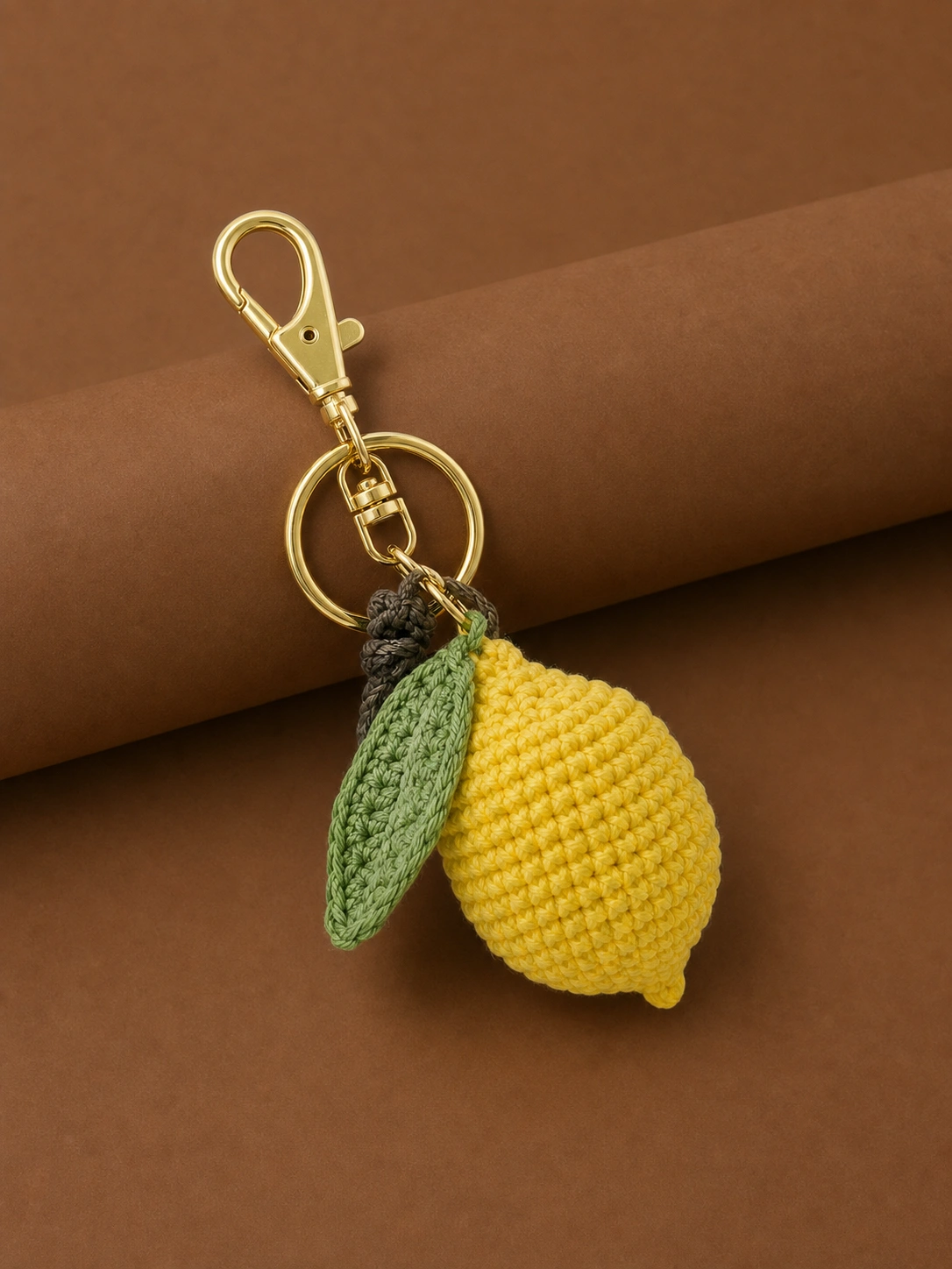 Crochet Lemon Keychain